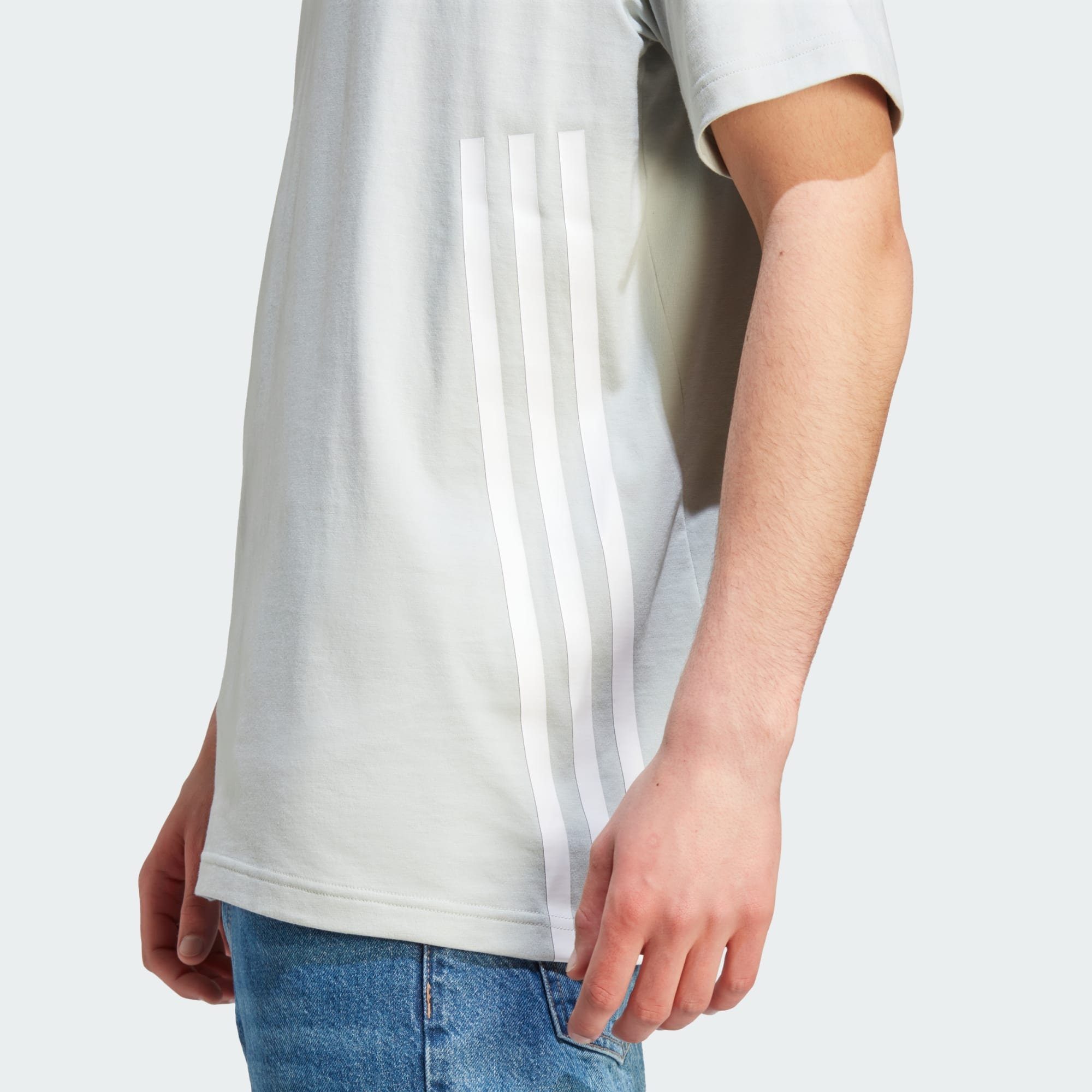 / 3-STREIFEN T-Shirt ICONS Wonder Silver FUTURE White T-SHIRT adidas Sportswear