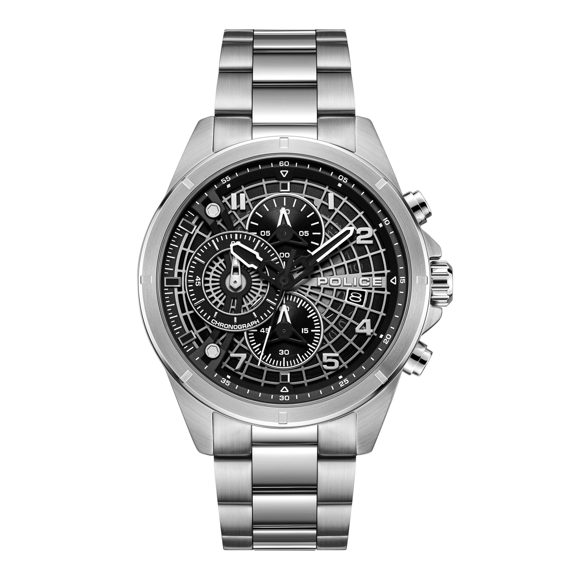 Police Quarzuhr Chronograph Herrenuhr 45 mm Quarz Herren