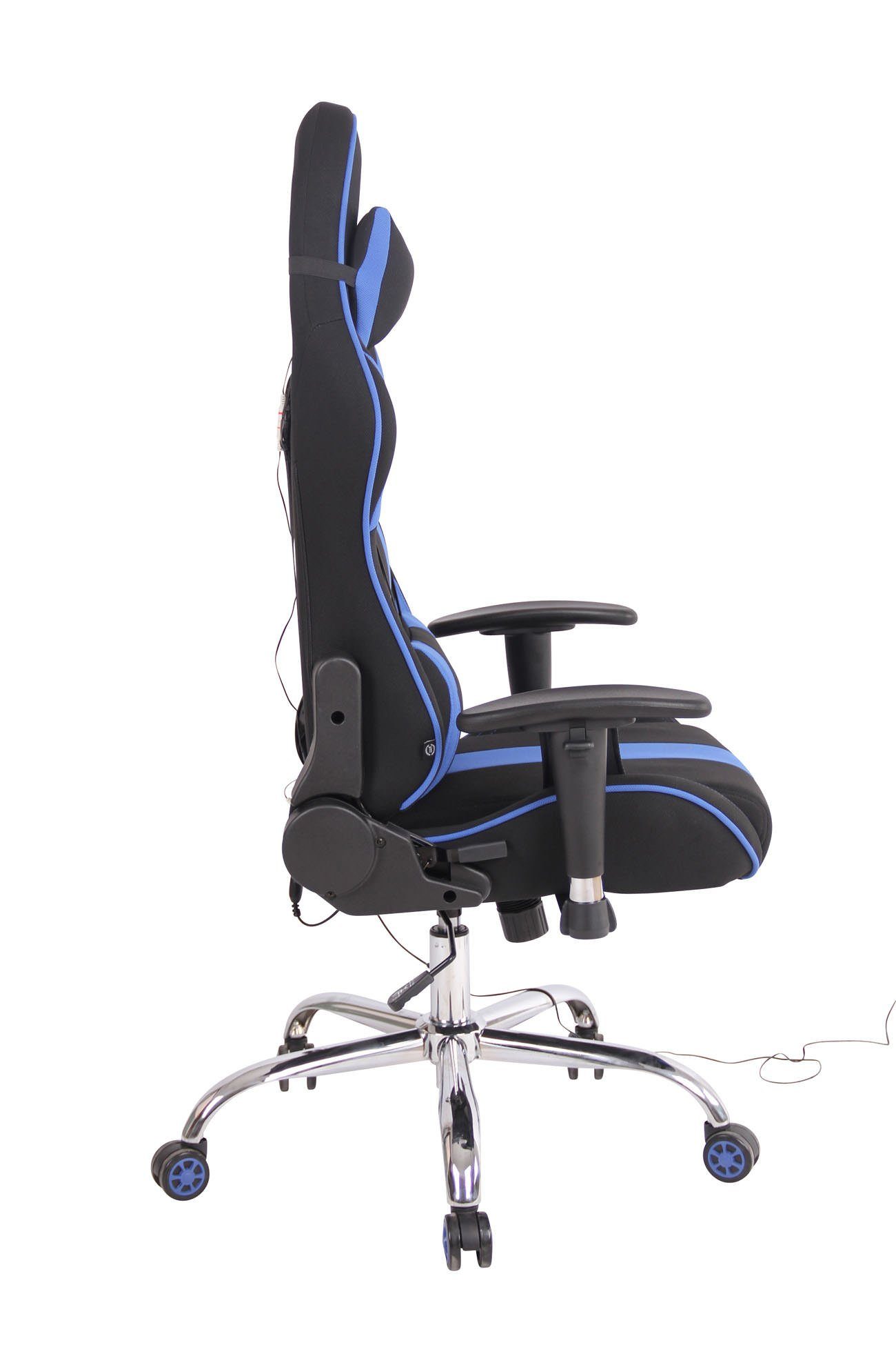 CLP Massagefunktion Gaming mit XM Chair schwarz/blau Limit Stoff,