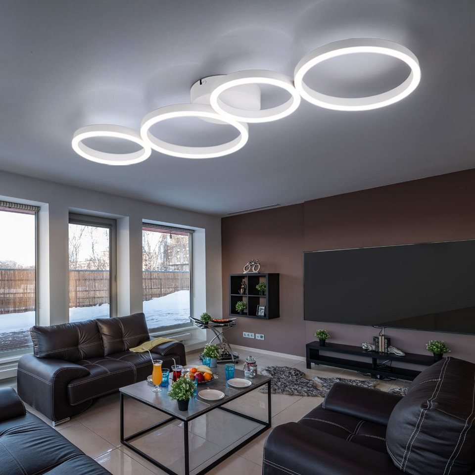 LED fest LED verbaut, Esszimmer LED-Leuchtmittel modern Wohnzimmerlampe Globo Deckenlampe Deckenleuchte, Warmweiß, LED
