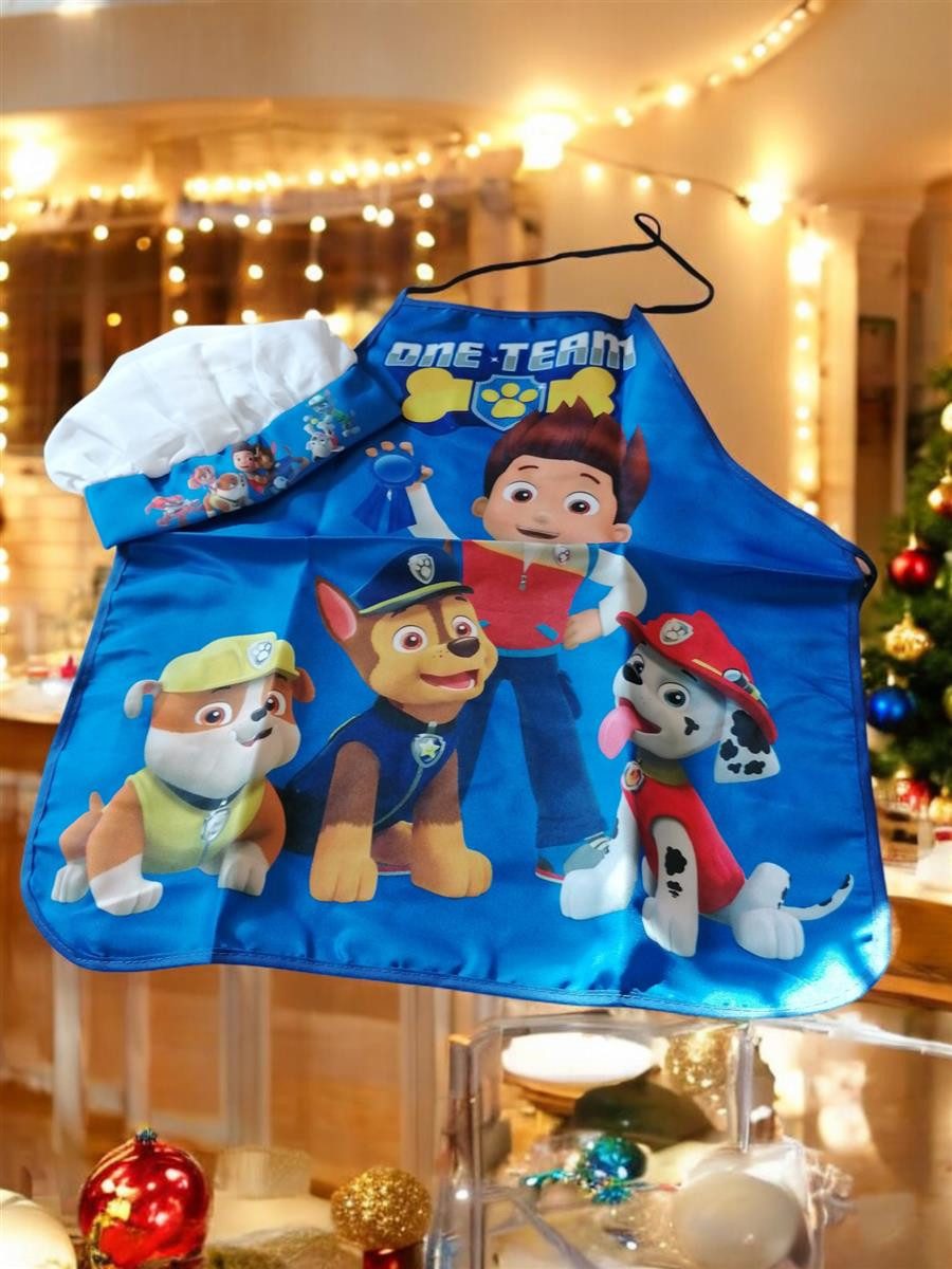PAW PATROL Kochschürze Kinderschürze Motiv Paw Patrol "Ryder, Chase, Rubble & Marshall"
