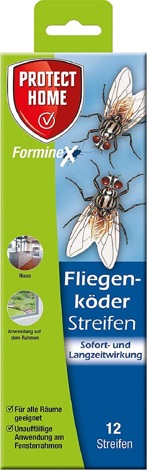 Protect Home Insektenvernichtungsmittel Protect Home Forminex Fliegenköder Streifen 12 Stück Fliegenbekämpfung