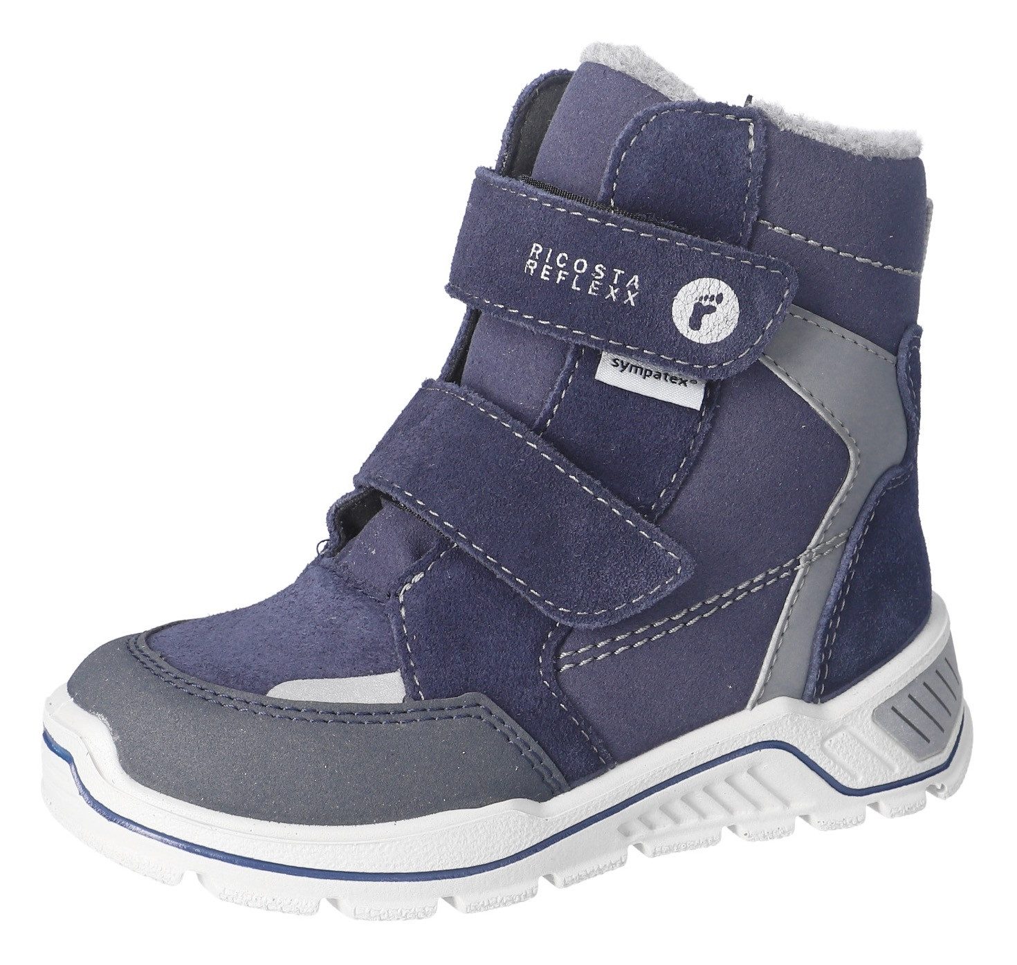 Ricosta JANEK 50 WMS: weit Winterstiefel Snowboots, Klettstiefel mit Sympatex, Größenschablone zum Download