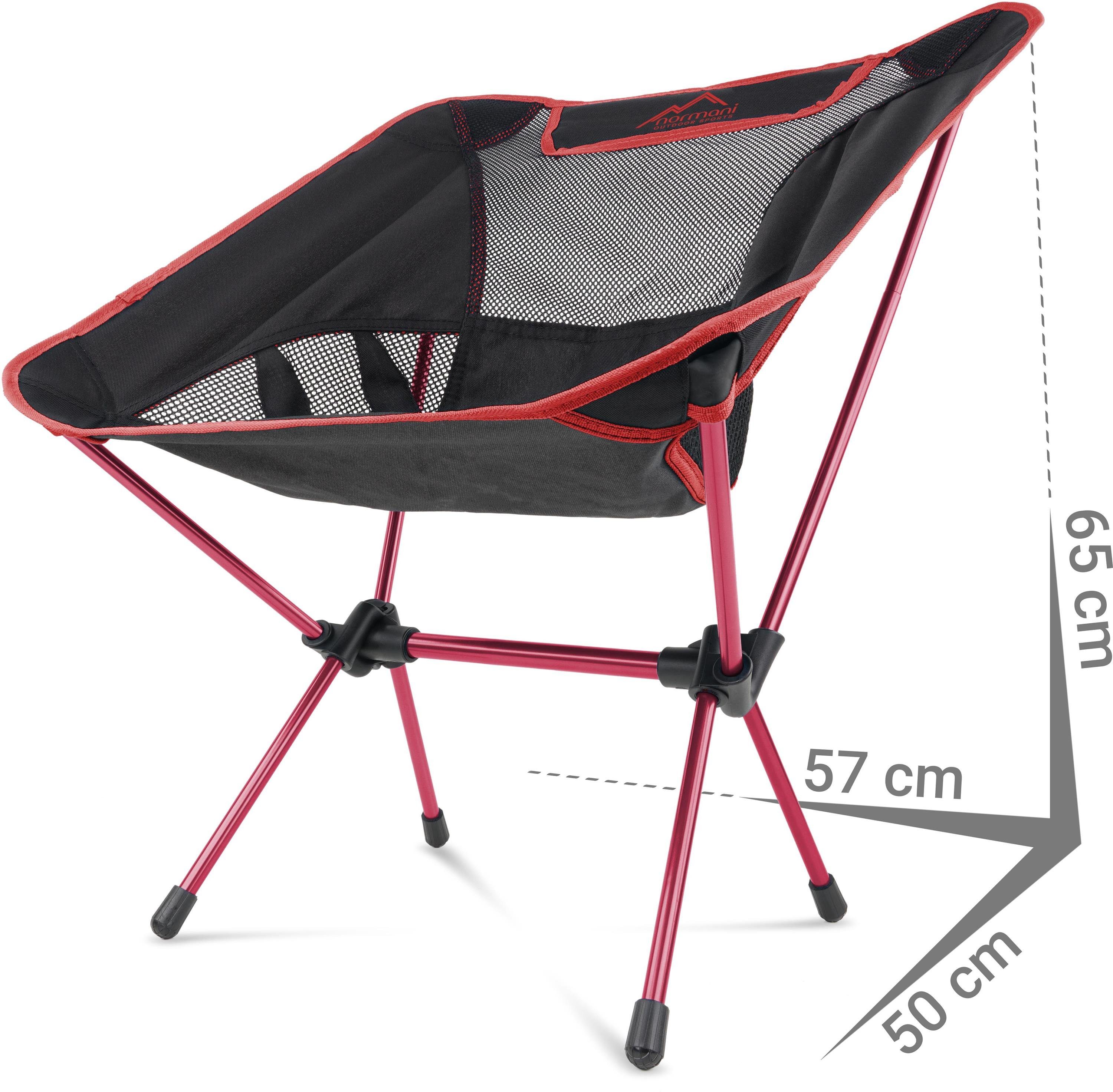 normani Campingstuhl Ultraleichter Campingstuhl Moak, Campingstuhl Angelstuhl - Gartenstuhl bis zu 135 kg – Bild 3 von 5