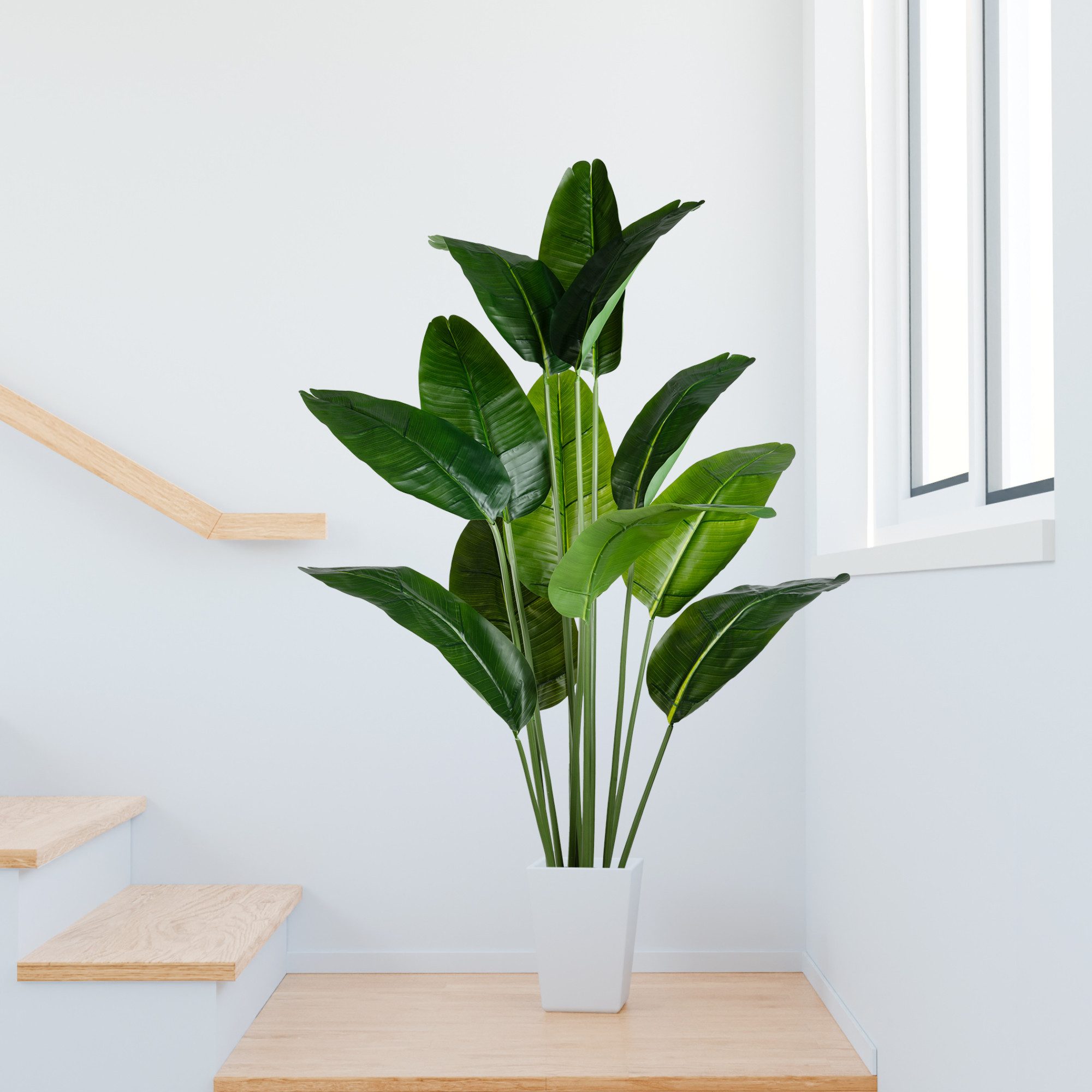 Kunstpalme Künstlicher Bananenbaum mit Topf, Kunstpflanze, Kunstbaum Banane günstig online kaufen