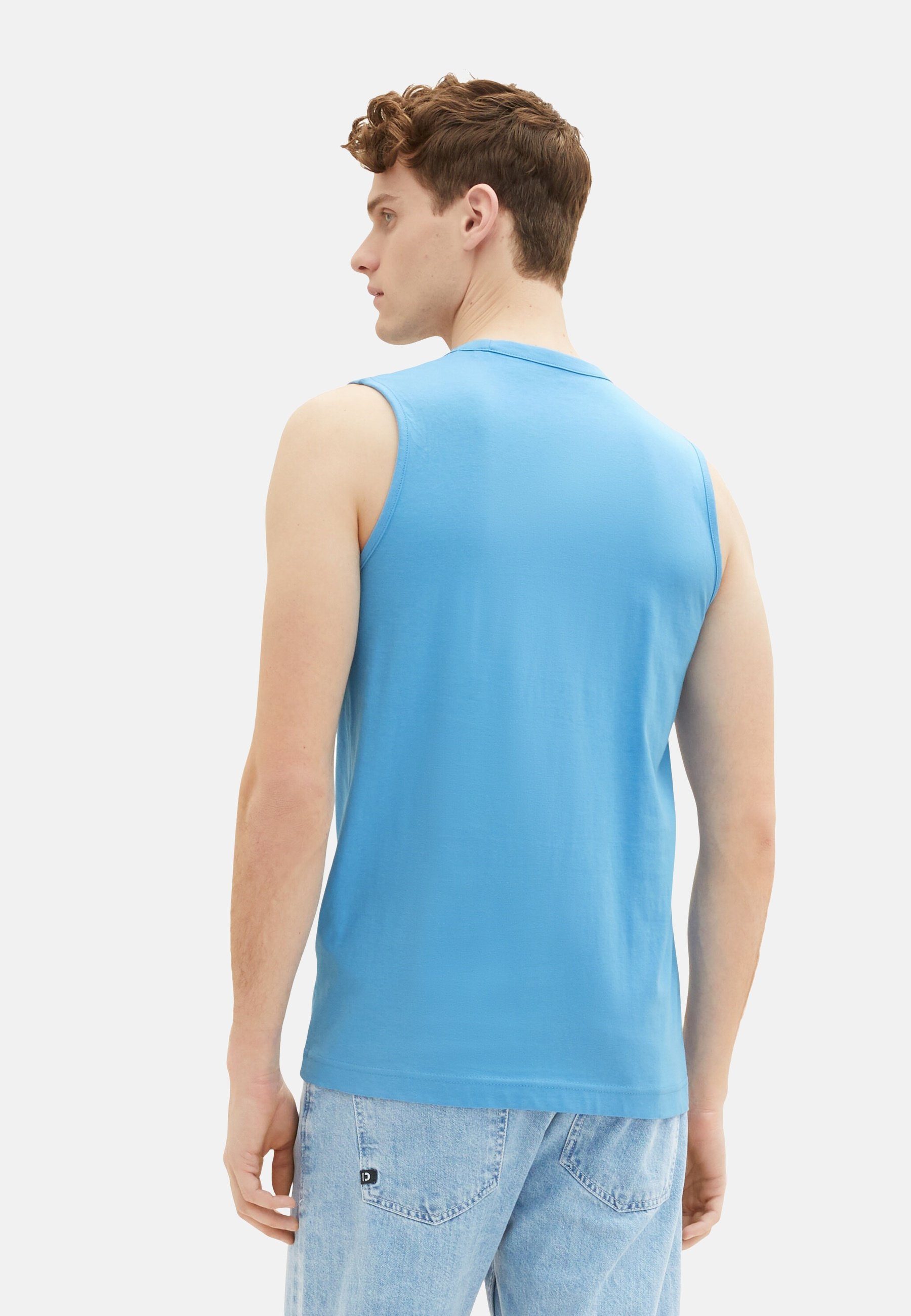 TAILOR blau TOM ärmelloses Tanktop Tank-Top T-Shirt (1-tlg)