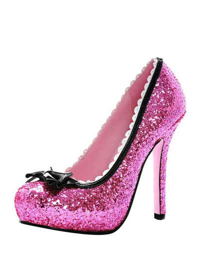 Leg Avenue Kostüm Glitzer High Heels pink, Glitter Pumps für Damen