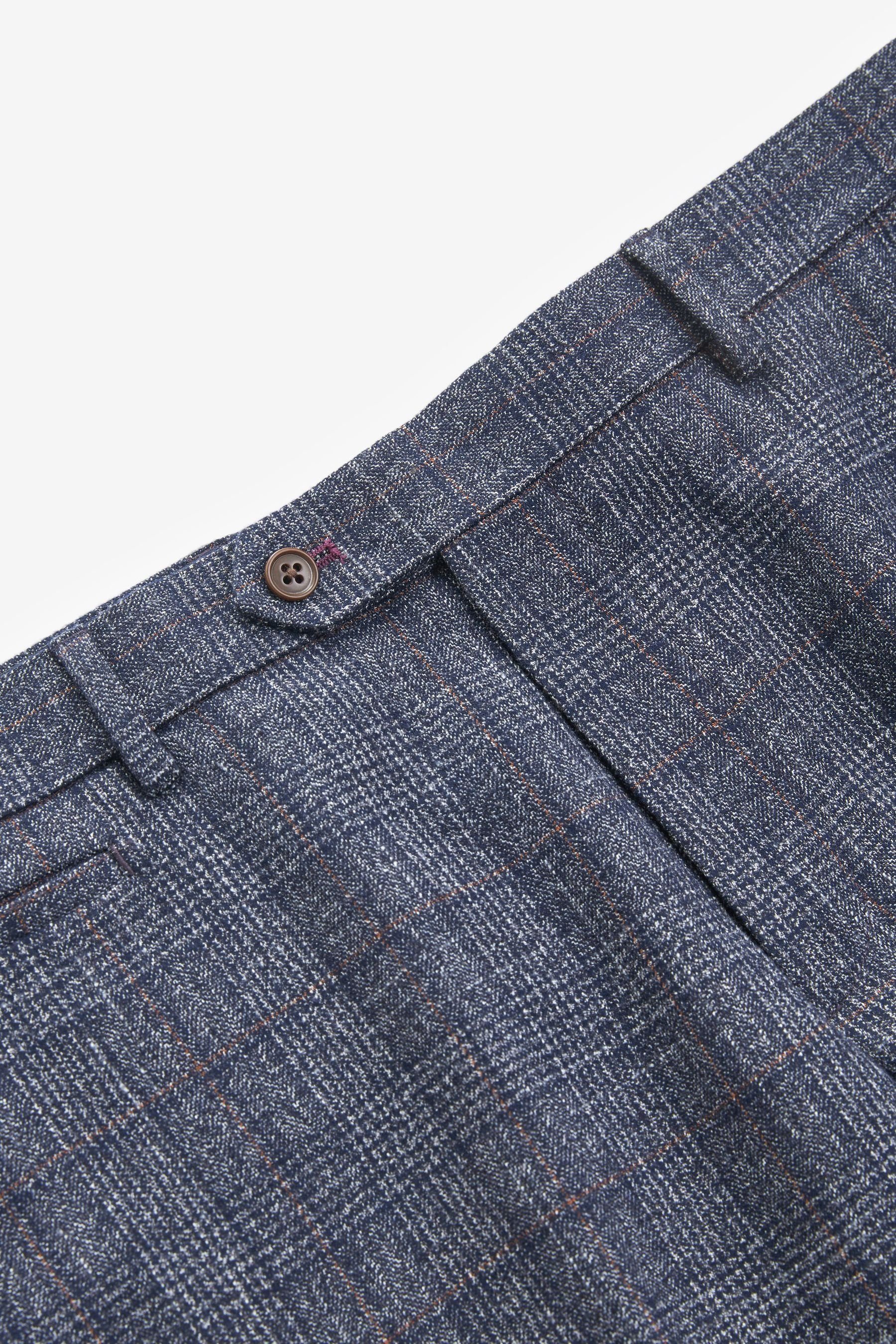 Next Anzughose Karierter paspelierter Anzug im Slim Fit: Hose (1-tlg)