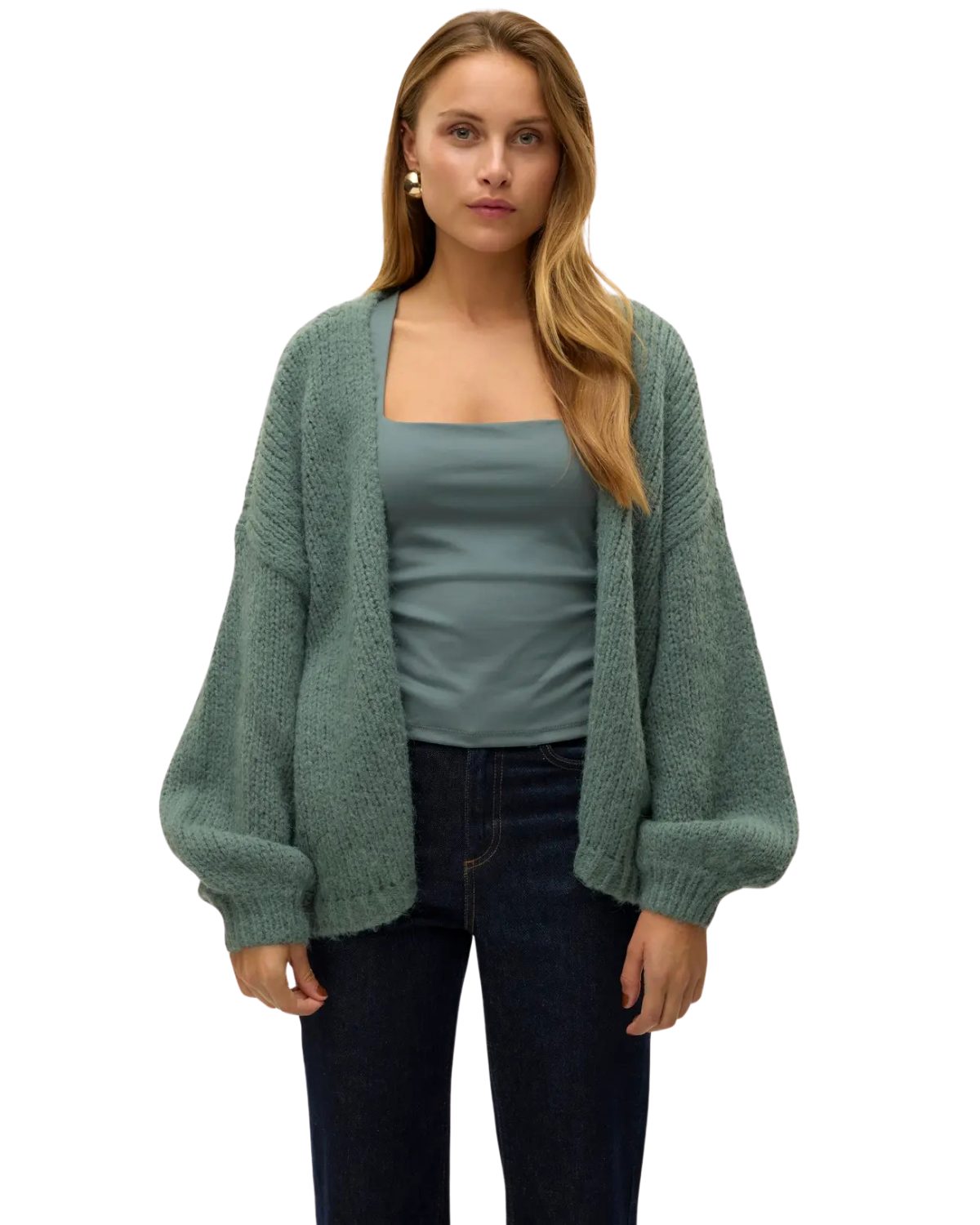Vero Moda Cardigan Oversize-Cardigan mit Ballonärmeln