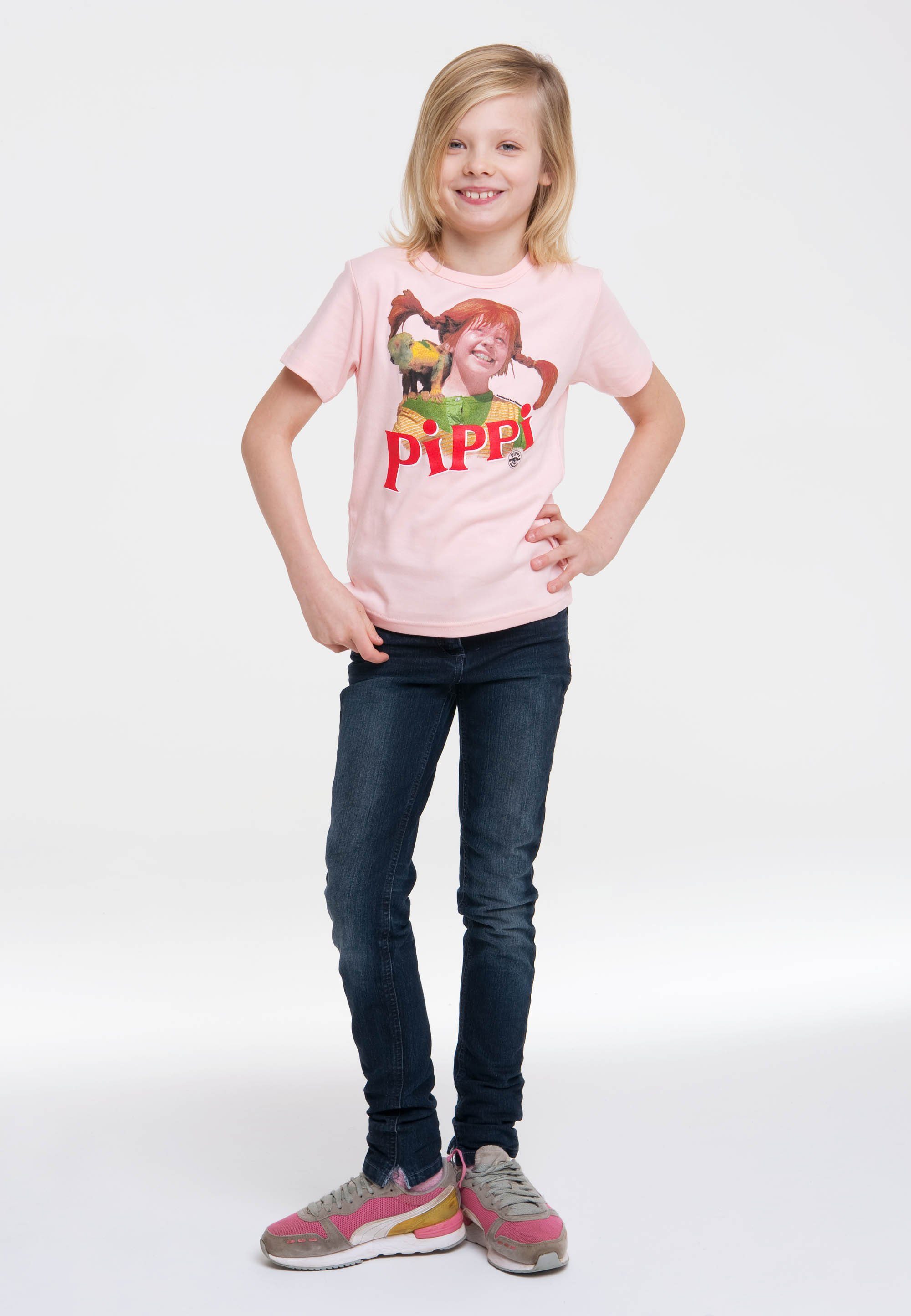 LOGOSHIRT T-Shirt Pippi Langstrumpf & Herr Nilsson mit Langstrumpf-Frontdruck