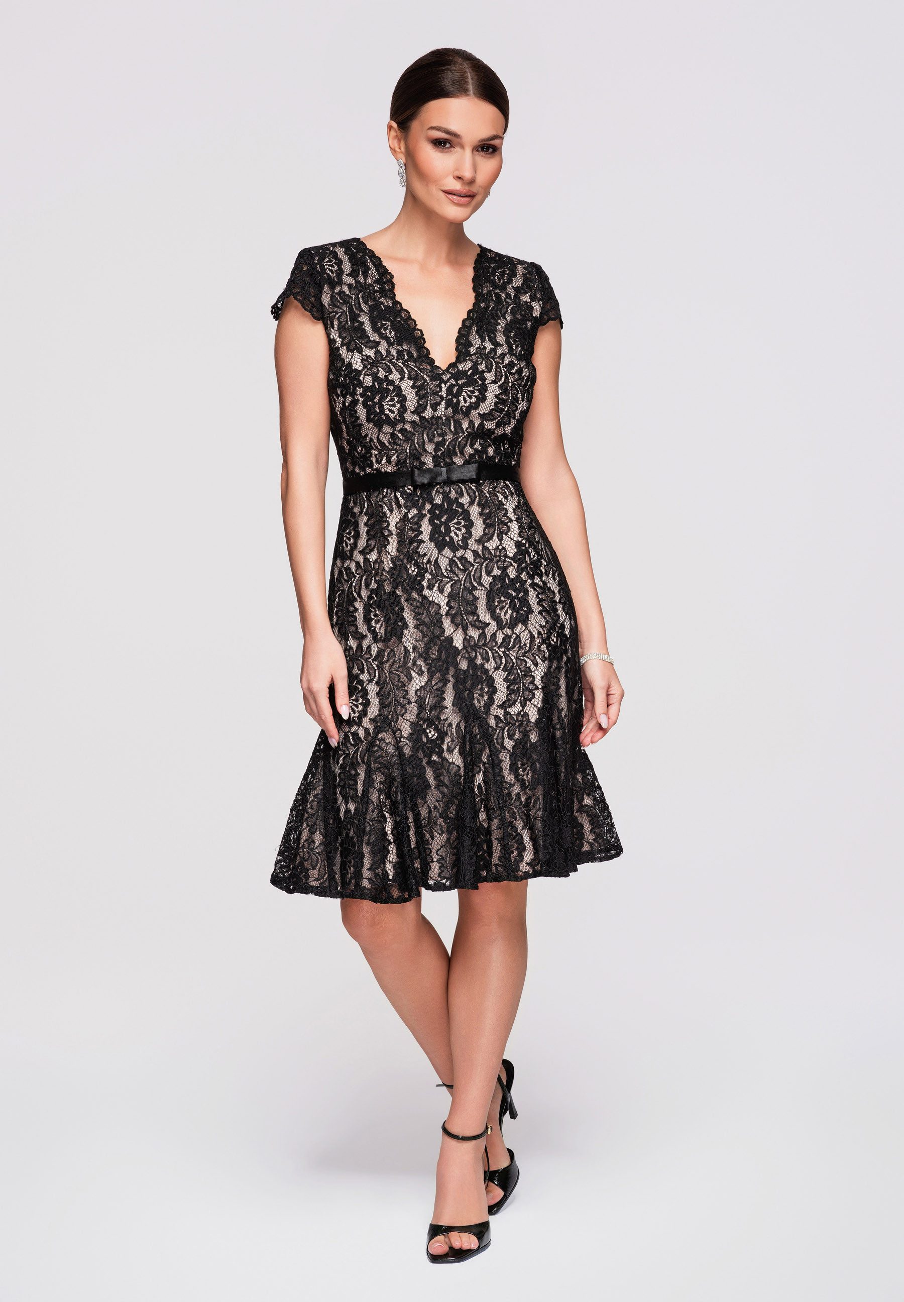 OMBRE Abendkleid MERY – Elegantes Abend- / Cocktailkleid aus floraler Spitze – Bild 5 von 5