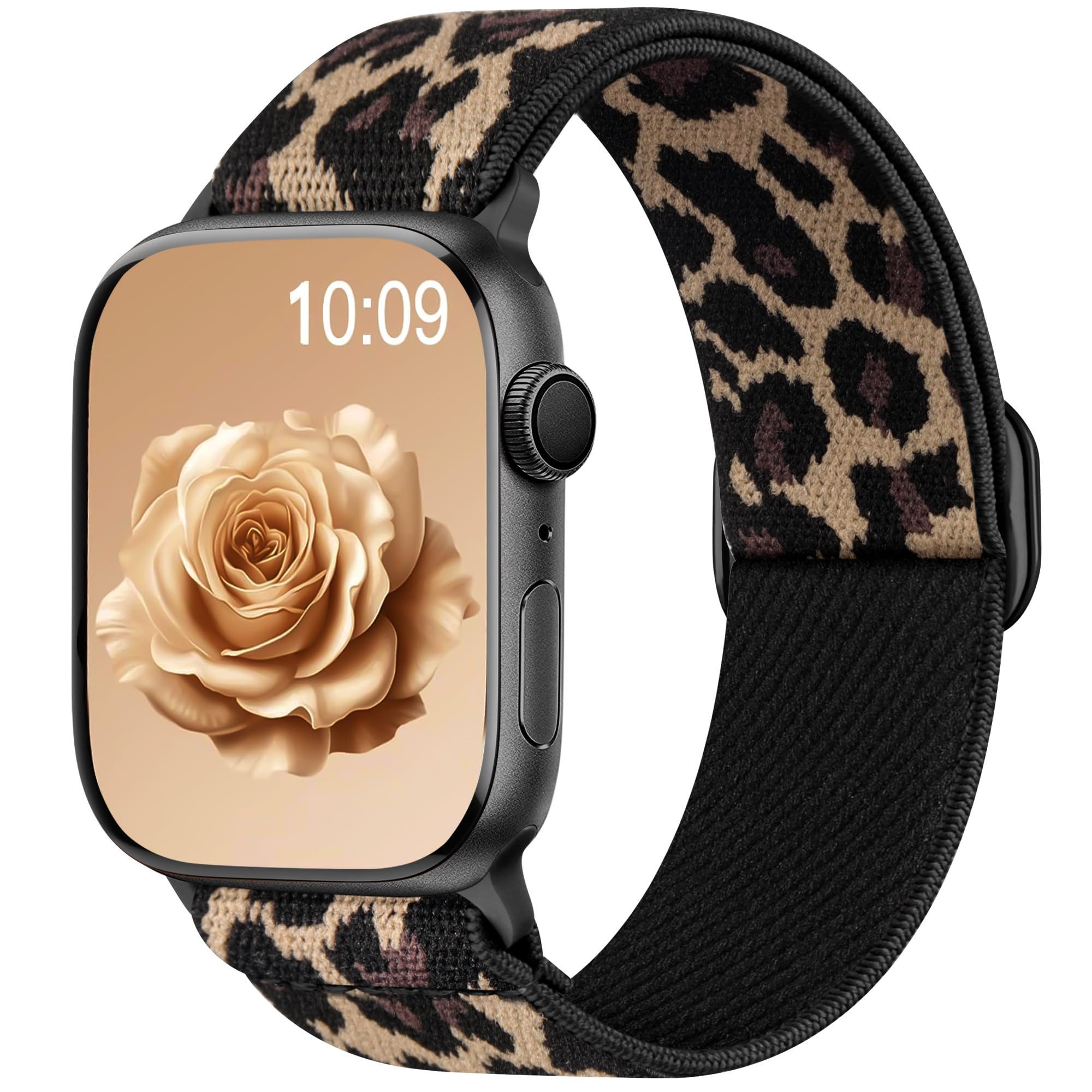 FOUORTUNATE-BEE Armband Smartwatch Armband Elastisch Solo Loop Ersatzband 38-49 mm Sport, Elastisches Smartwatch Armband für Sport Alltag 38-49 mm Loop