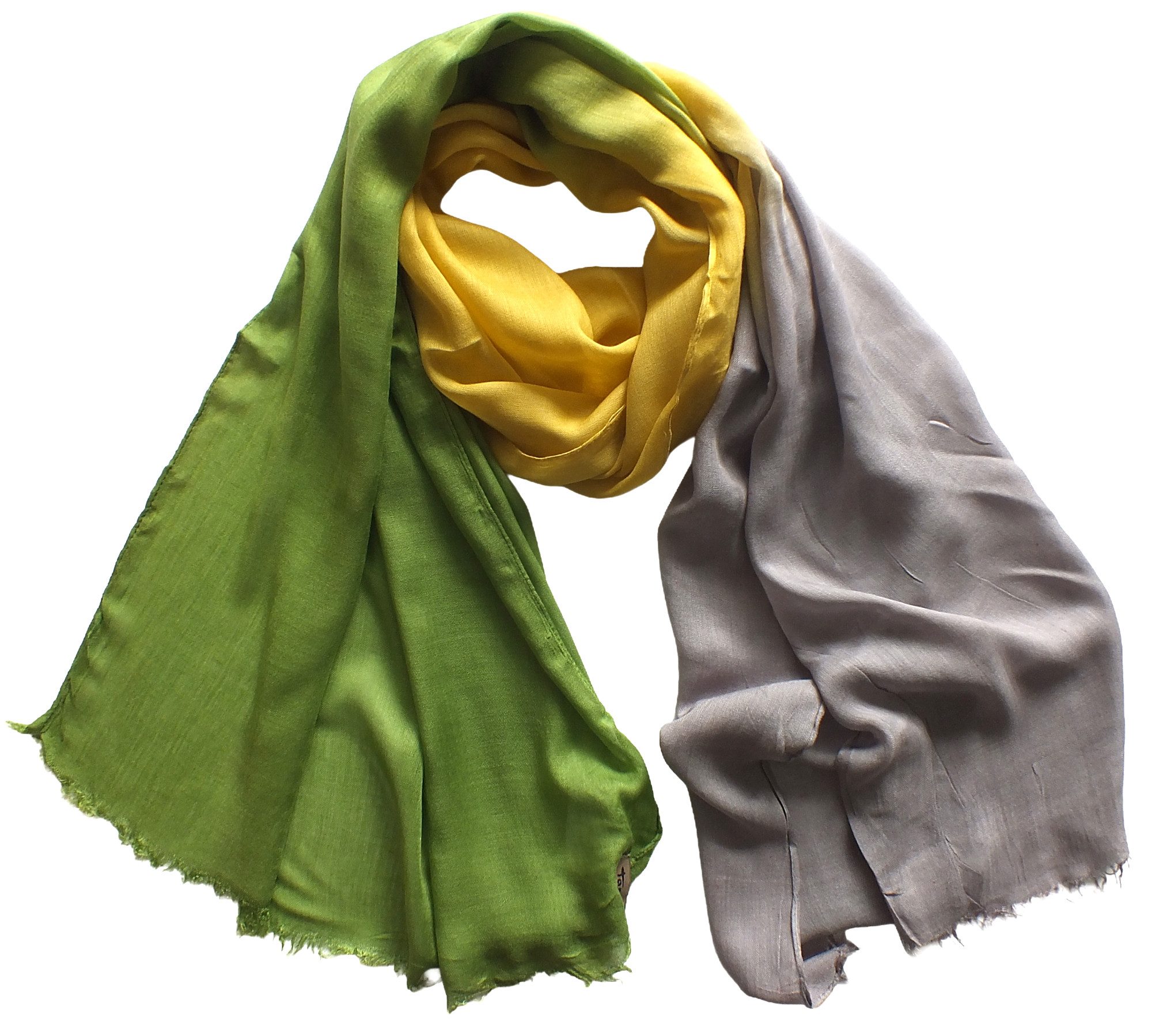 Tamaris Schal Tamaris Scarf, (1-St. 1-teilig), Damen Schal mit Fransen Viskose Farbverauf