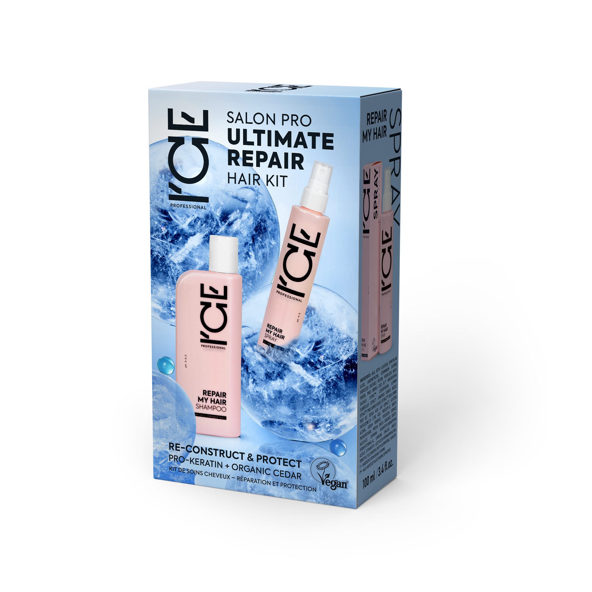 Natura Siberica Haarpflege-Set ICE Salon Pro Ultimate Repair My Hair Kit, 250 ml/100 ml, 2-tlg.