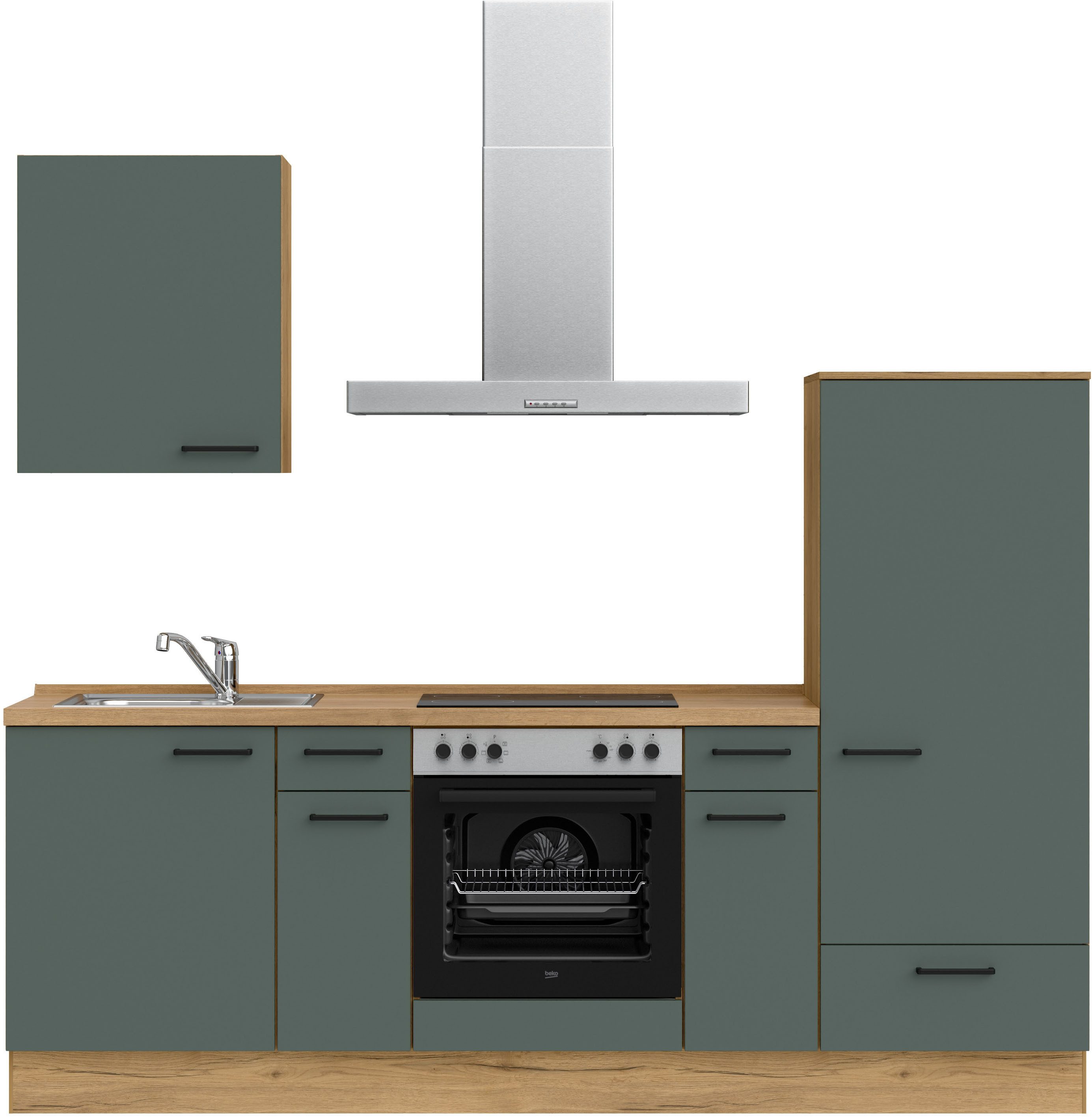 nobilia® Küchenzeile "Easytouch I", vormontiert, Ausrichtung wählbar, Breite 240 cm, wahlw. mit E-Geräten