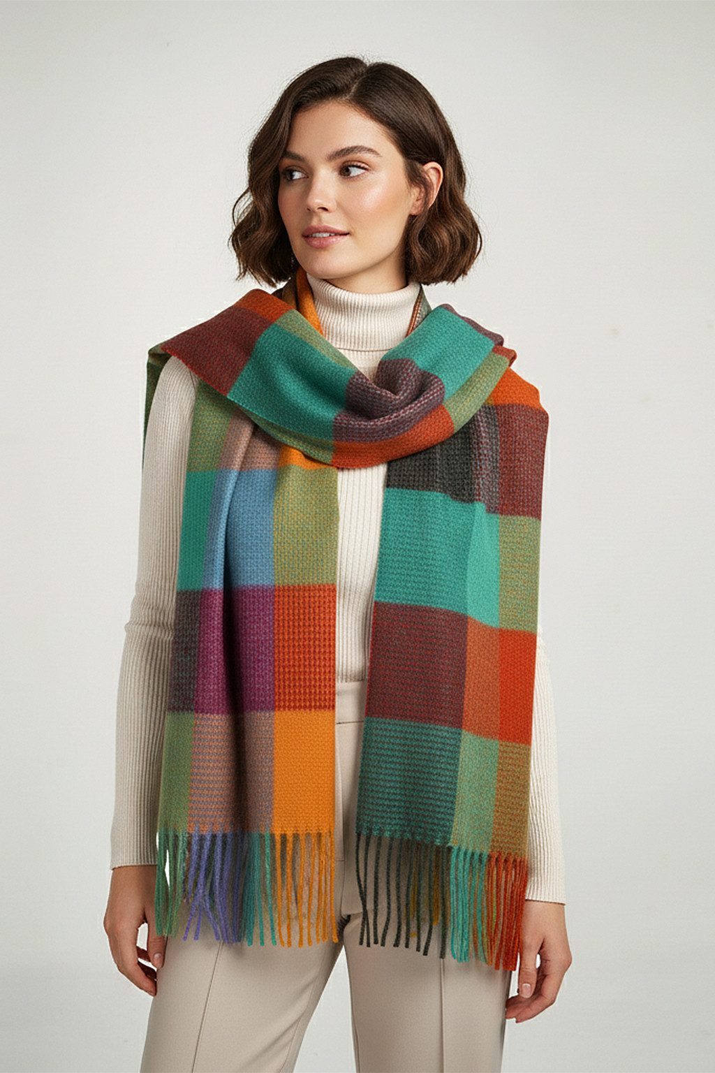 Faera Modeschal Weicher Winter-Schal aus Wolle günstig online kaufen