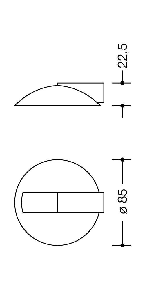 XA matt HEWI mm Höhe 85 mm 22,5 XA Türbeschlag Bodentürpuffer 625 Ø Edelstahl Dübelmontage