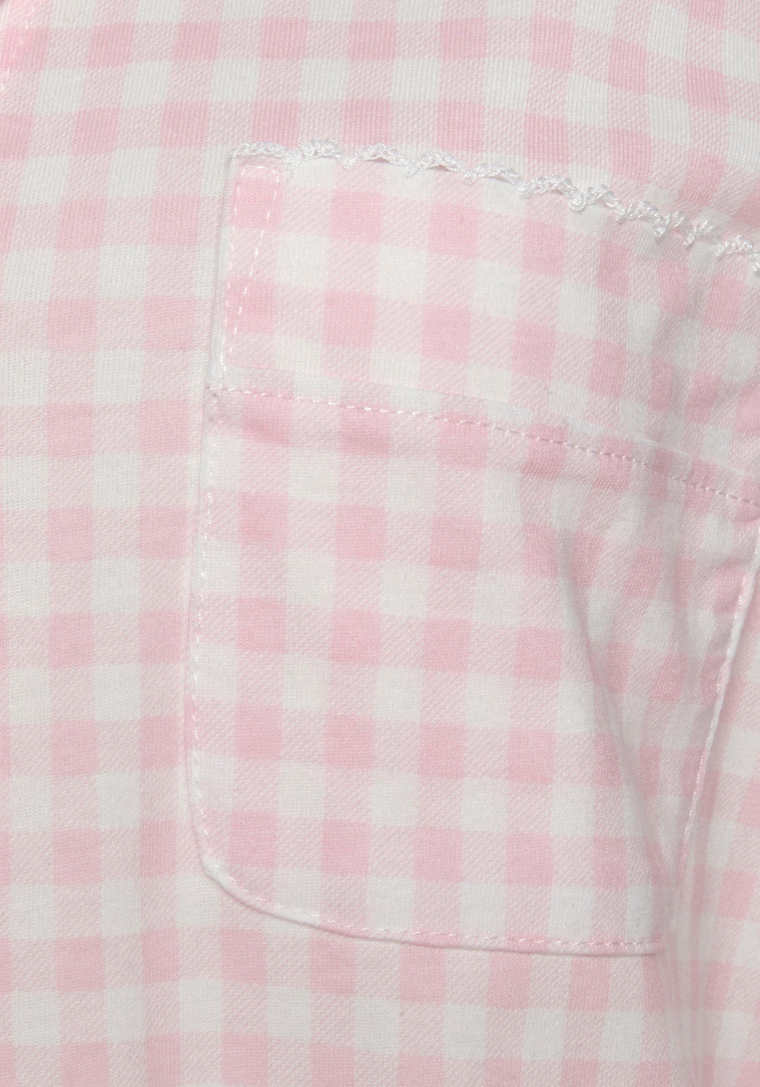 Nachthemd mit feinem Vivance Dreams Muster rosa-weiß