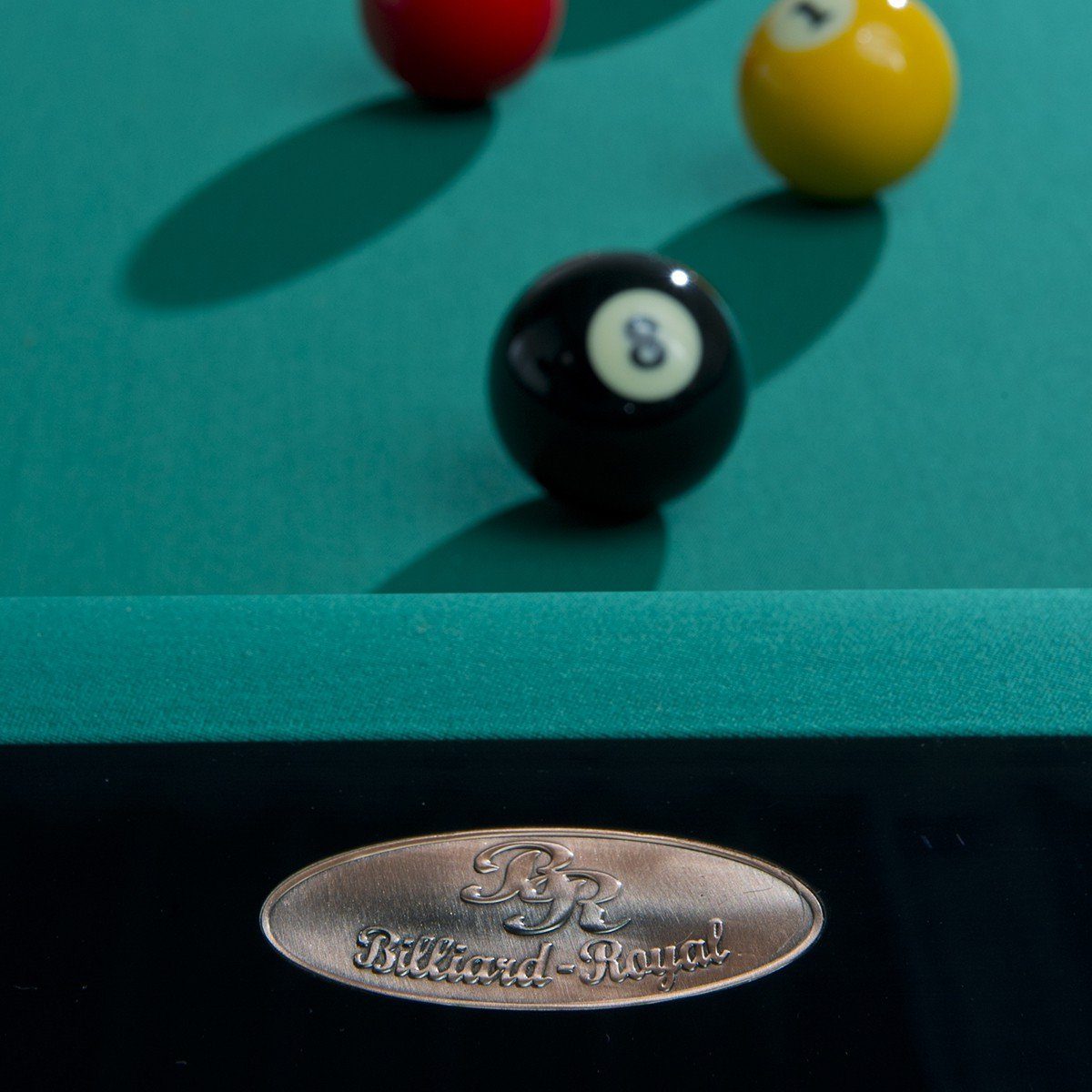 Billiard-Royal Billardtisch Olivia beliebter Ballauffangtaschen aus Echtleder Gummi mm Hochwertige, / 3-teiliger Naturschieferplatte (30 Schwarz massive Ausführung in langlebige Banden mit ft., Dicke) Spielfläche aus (Hochwertige und Billiard-Royal® Qualität), und 55 K 7