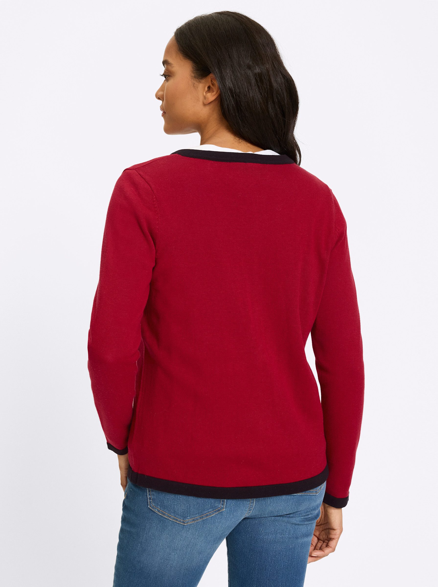heine Strickjacke Strickjacke Langarm Jersey, Feinstrick
