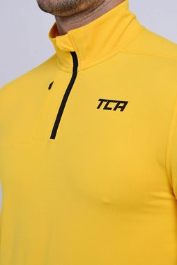 TCA Langarmshirt TCA Herren Fusion Pro Quickdry Langarm Laufshirt - Gelb, M (1-tlg)