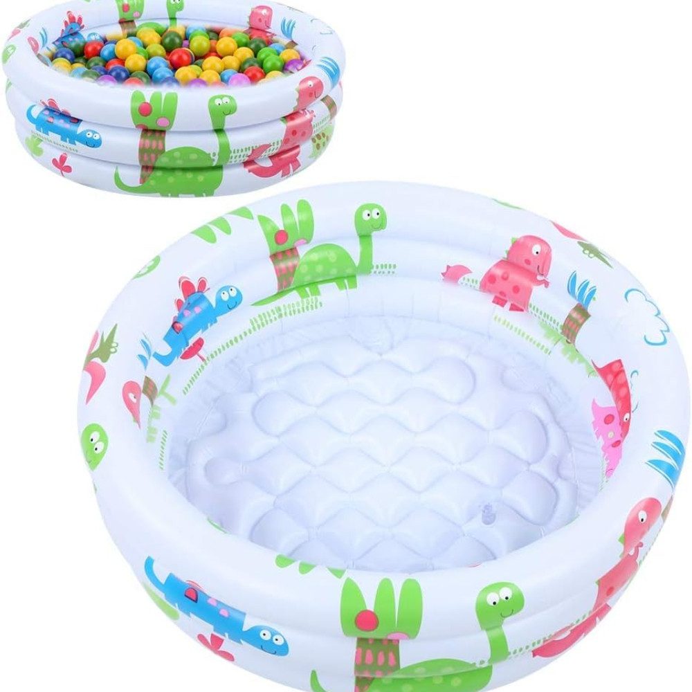 Blusmart Planschbecken Aufblasbares Kinderpool Babypool, (Kinderpool,Kinder Planschbecken, Anti-Leck-Ventilstopfen), Kinder Sommer Pool Spielzeug Für Pool Party – Bild 2 von 5