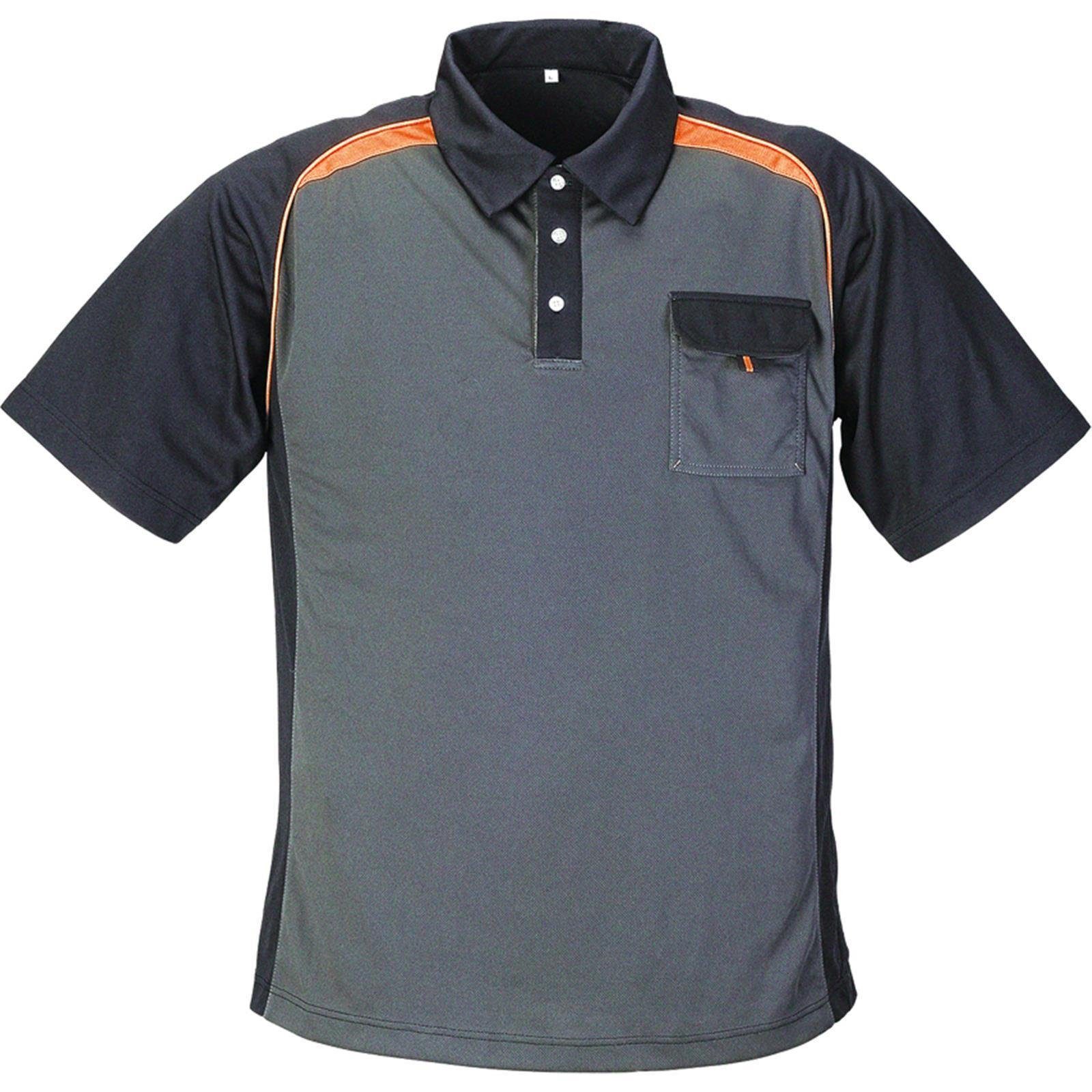 Job Terratrend Poloshirt grau/schwarz/orange