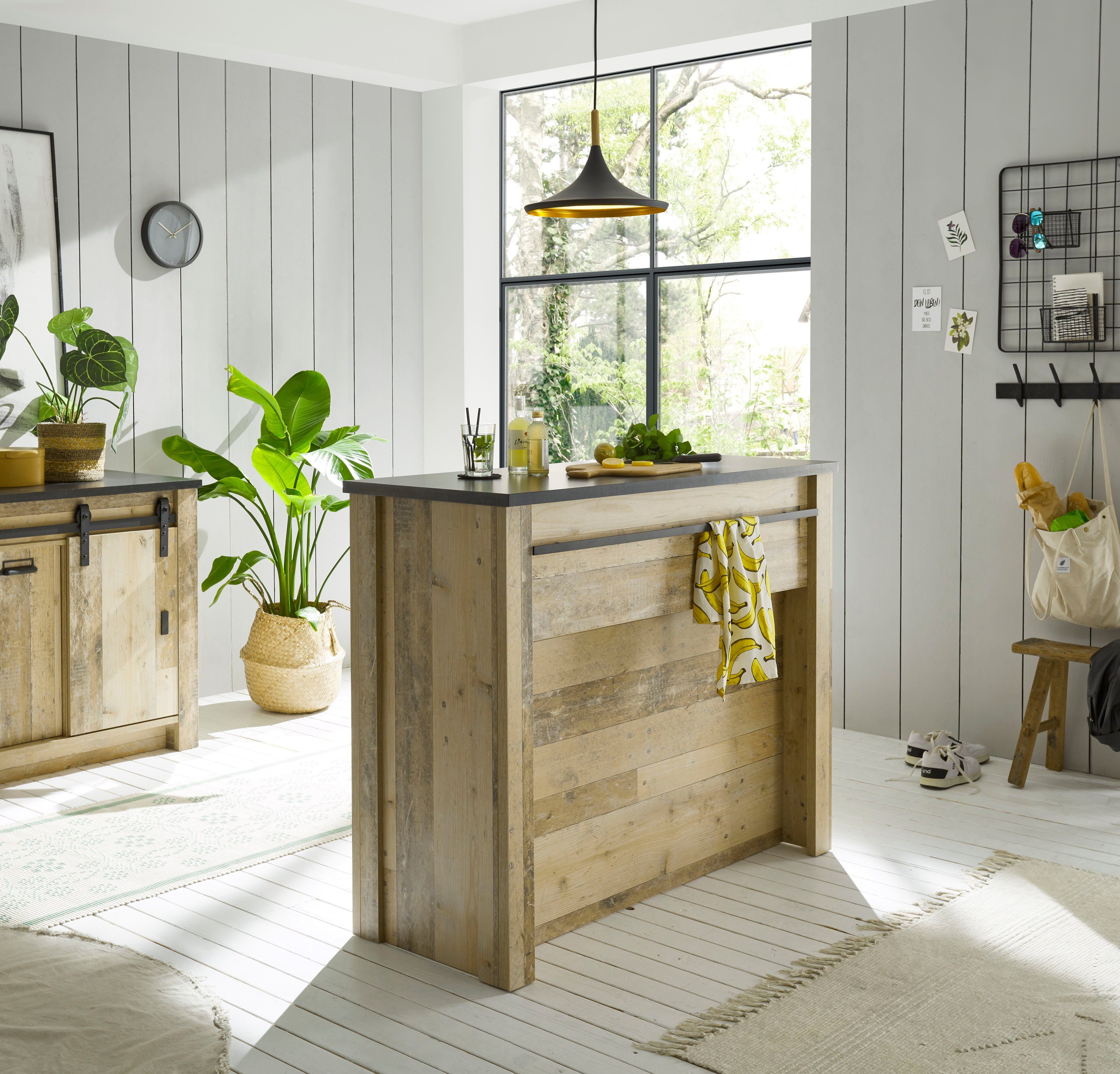 Home affaire Unterschrank Sherwood mit Handtuchhalter aus Metall, Höhe 106 günstig online kaufen