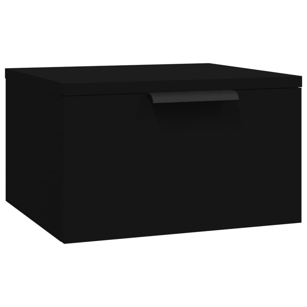 cm vidaXL (1-St) Schwarz Fächerschrank Wand-Nachttisch 34x30x20