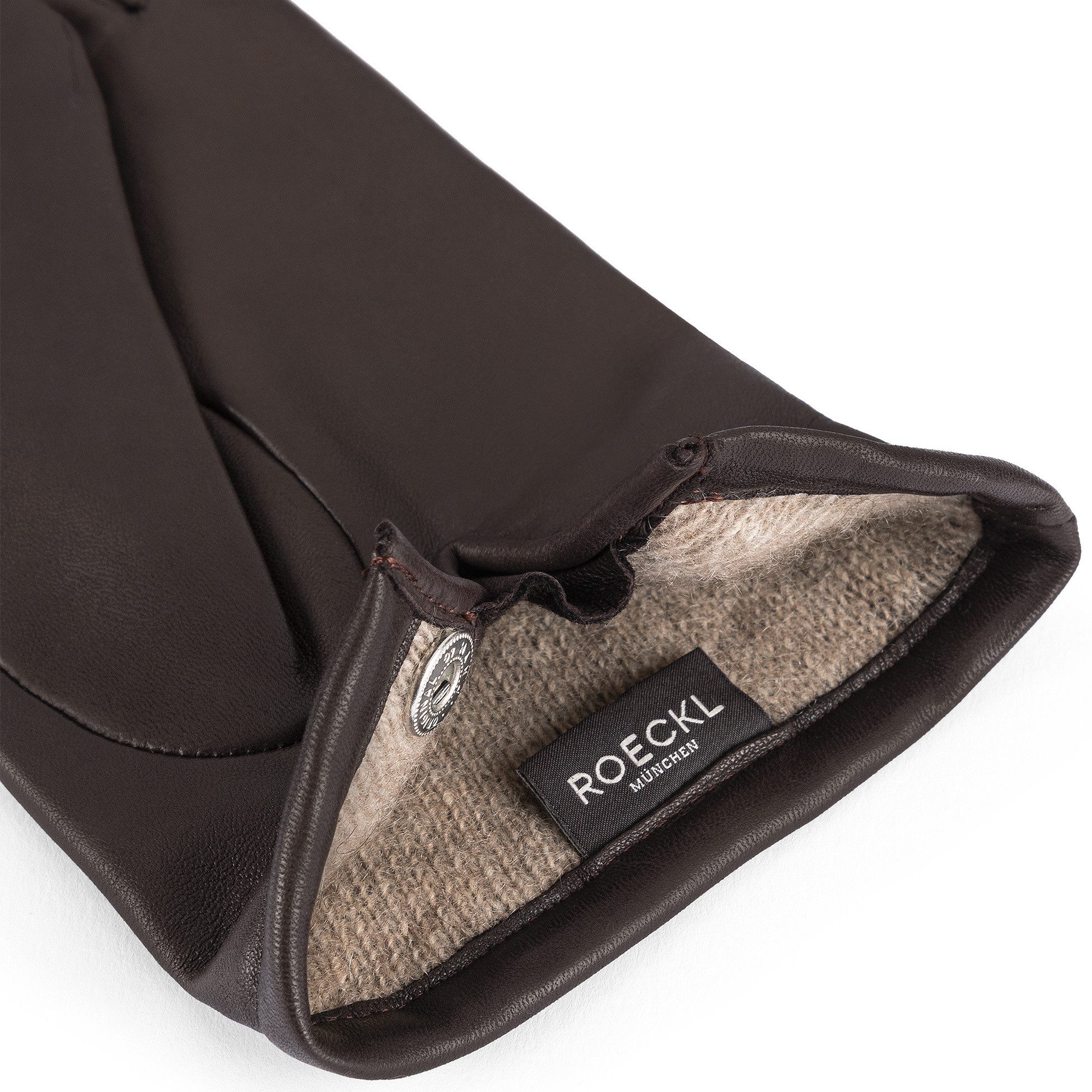 Roeckl Lederhandschuhe MONTAUK Klassischer Lederhandschuhe mit Druckverschluss