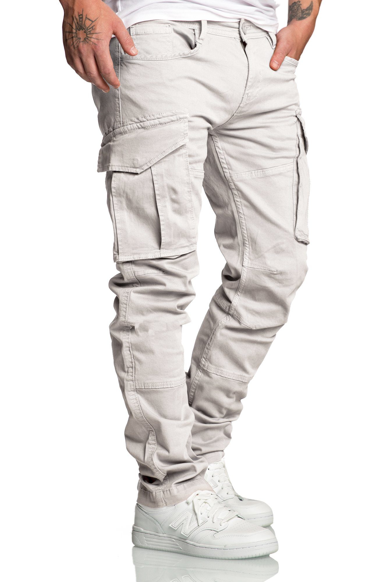 Amaci&Sons Chinohose WYATT Cargo Jogger-Chino Herren Cargo Jogger Chino Hose Jeans