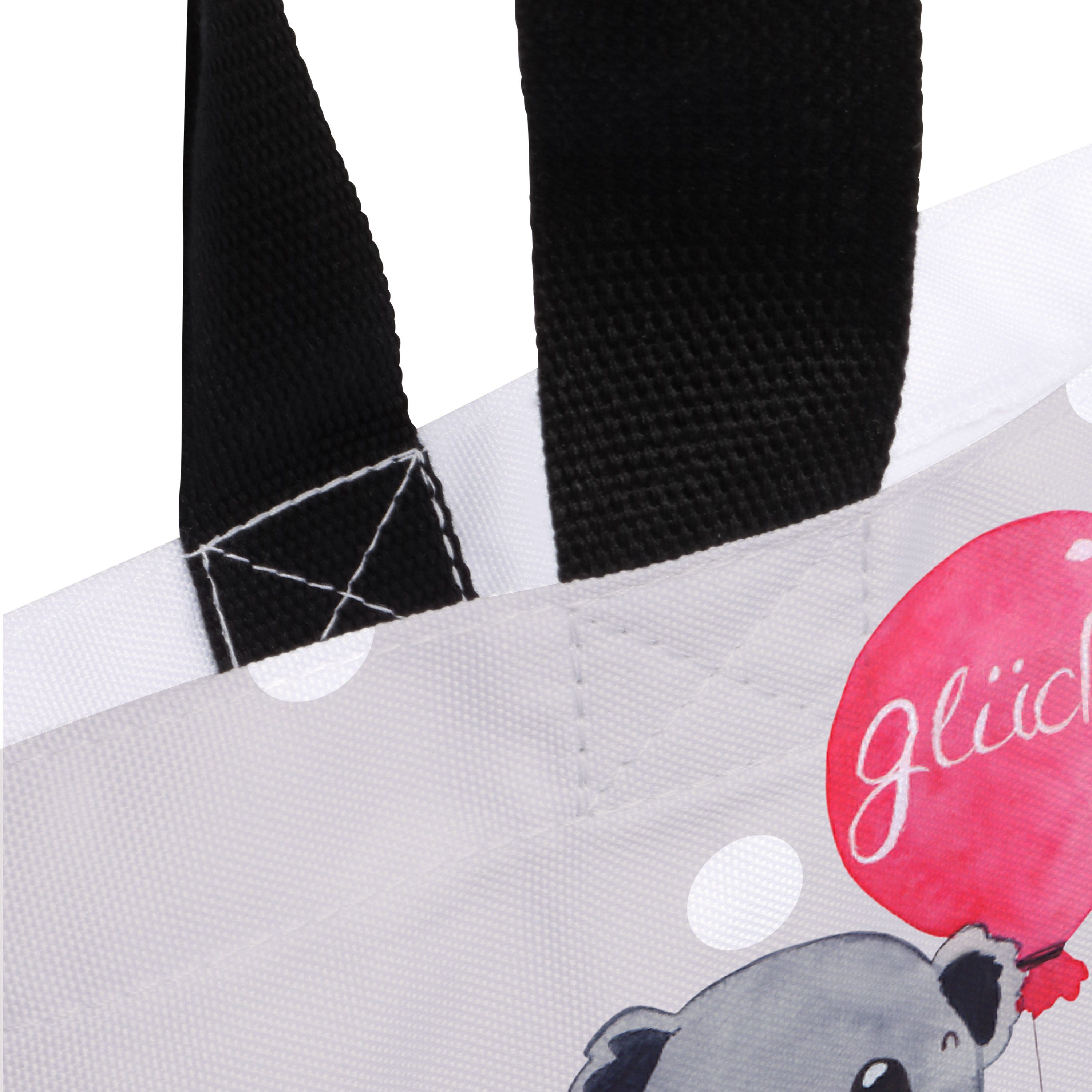 - Panda - Geschenk, (1-tlg) Pastell Mrs. Mr. & Koala Einkaufstasch Geburtstag, Luftballon Grau Shopper