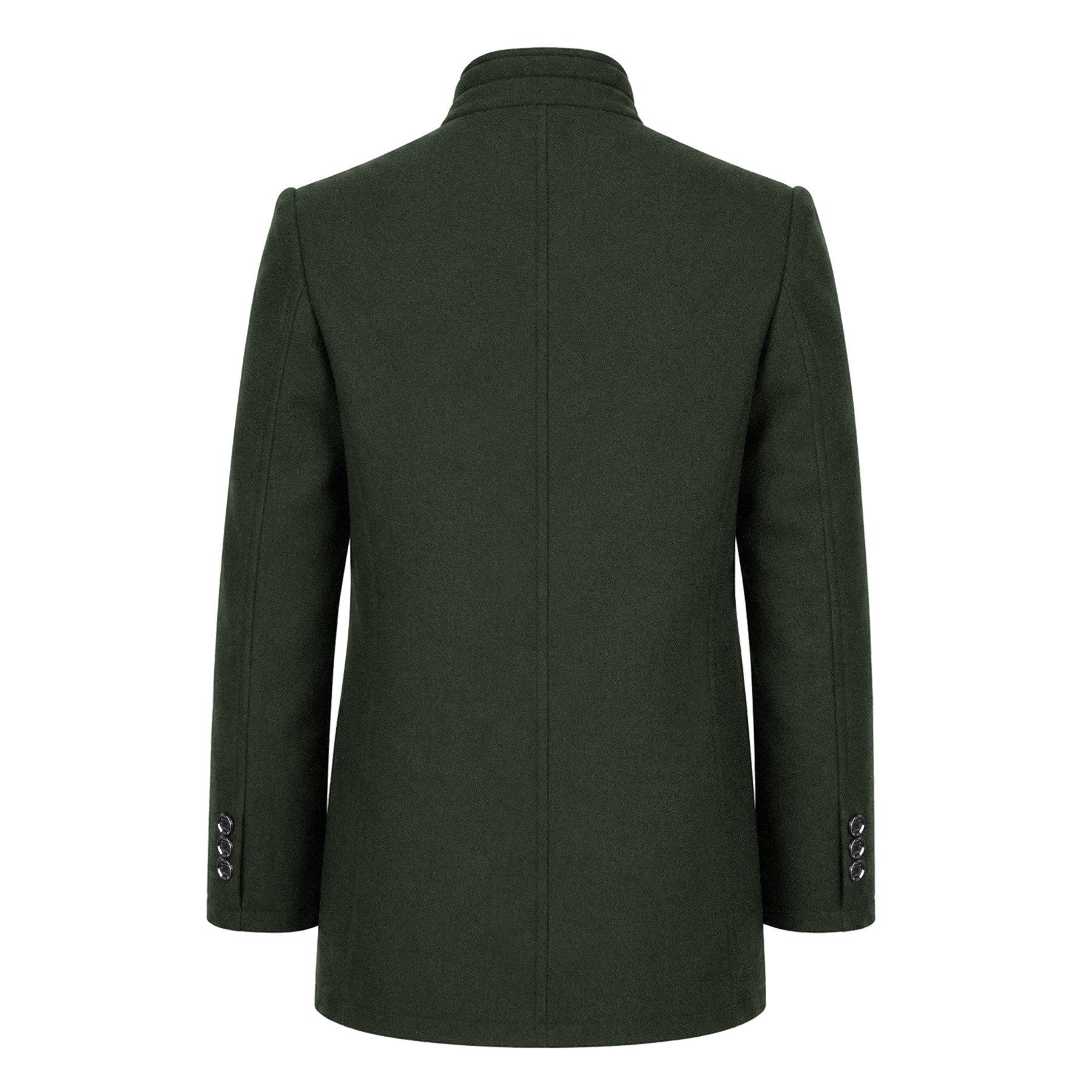 Allthemen Kurzmantel mit abnehmbarer dicker Weste Herren Wintermantel kurze Wolljacke – Bild 4 von 5