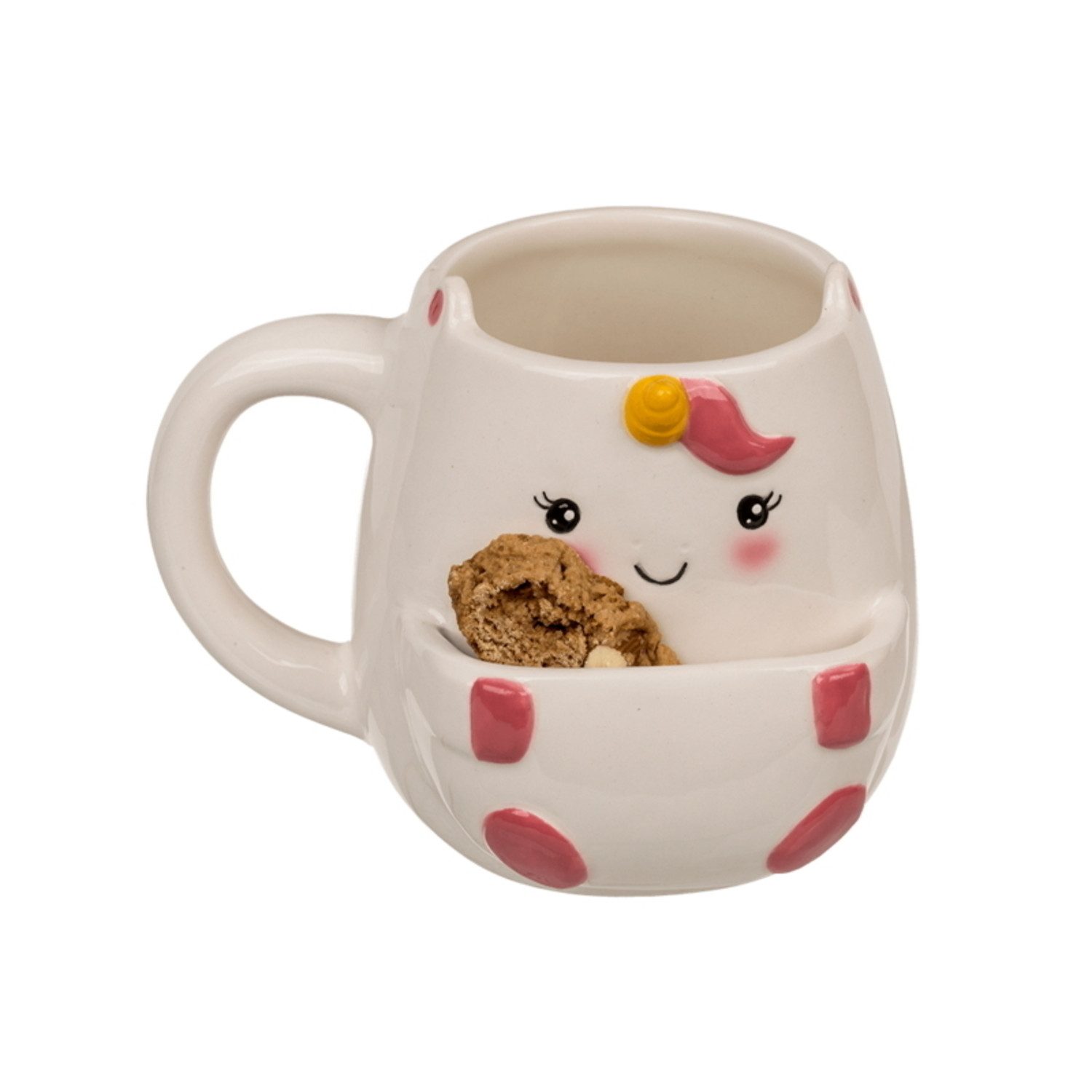Tasse Einhorn Kaffeebecher mit Keksfach