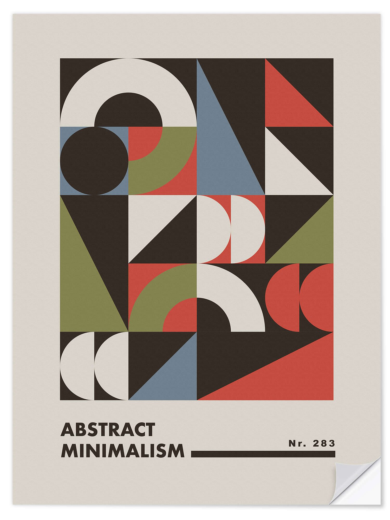 Posterlounge Wandfolie Exhibition Posters, Bauhaus Abstract Minimalism, Wohnzimmer Mid-Century Modern Illustration