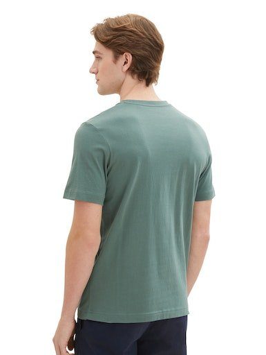 TOM TAILOR T-Shirt mit großem green Logofrontprint dust