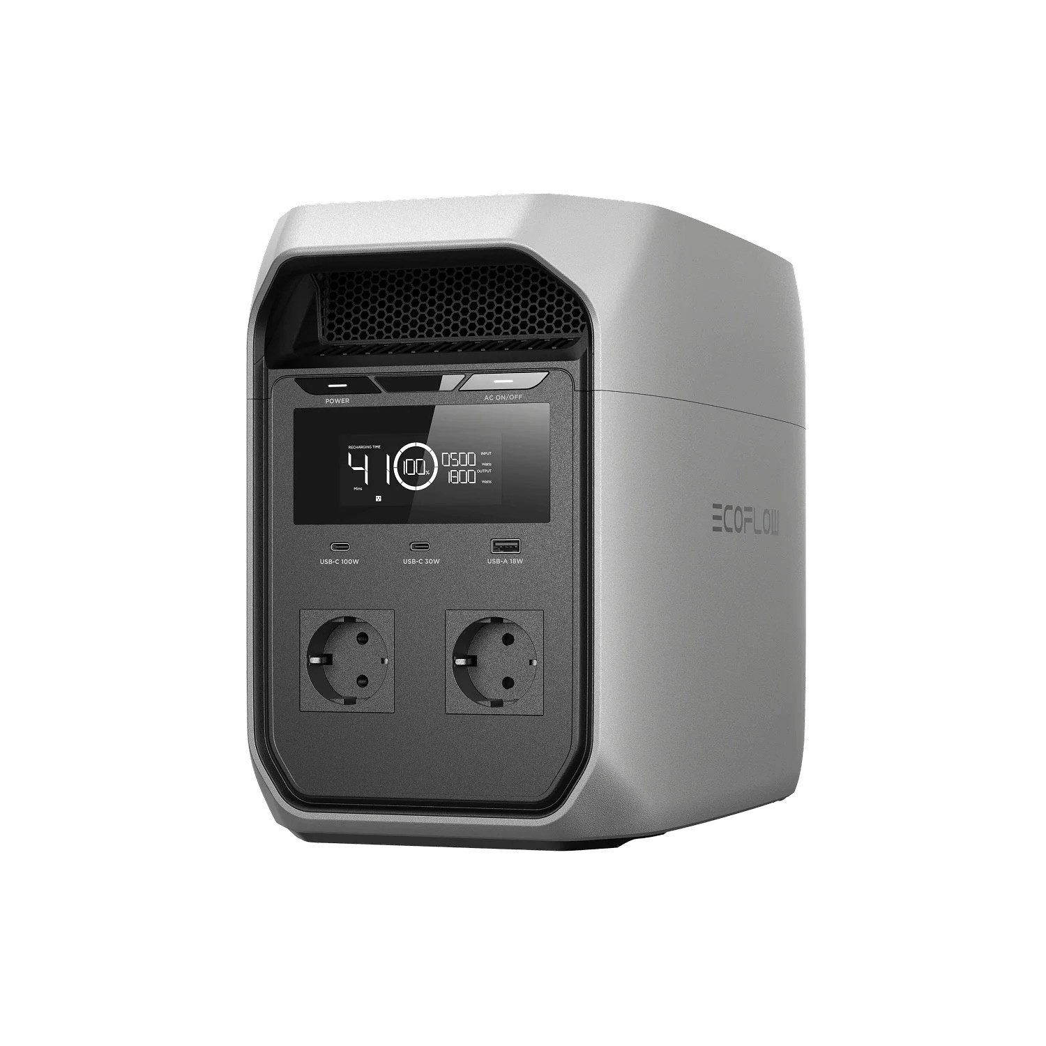 Ecoflow EcoFlow Delta 3 Classic Powerstation 0% MwSt. (gem. §12, Abs. 3 UstG) Powerstation LiFEPO4 2000 mAh (230 VAC V, 3 St), 3600W Spitzenleistung, leiser Betrieb, 4 Ladeoptionen