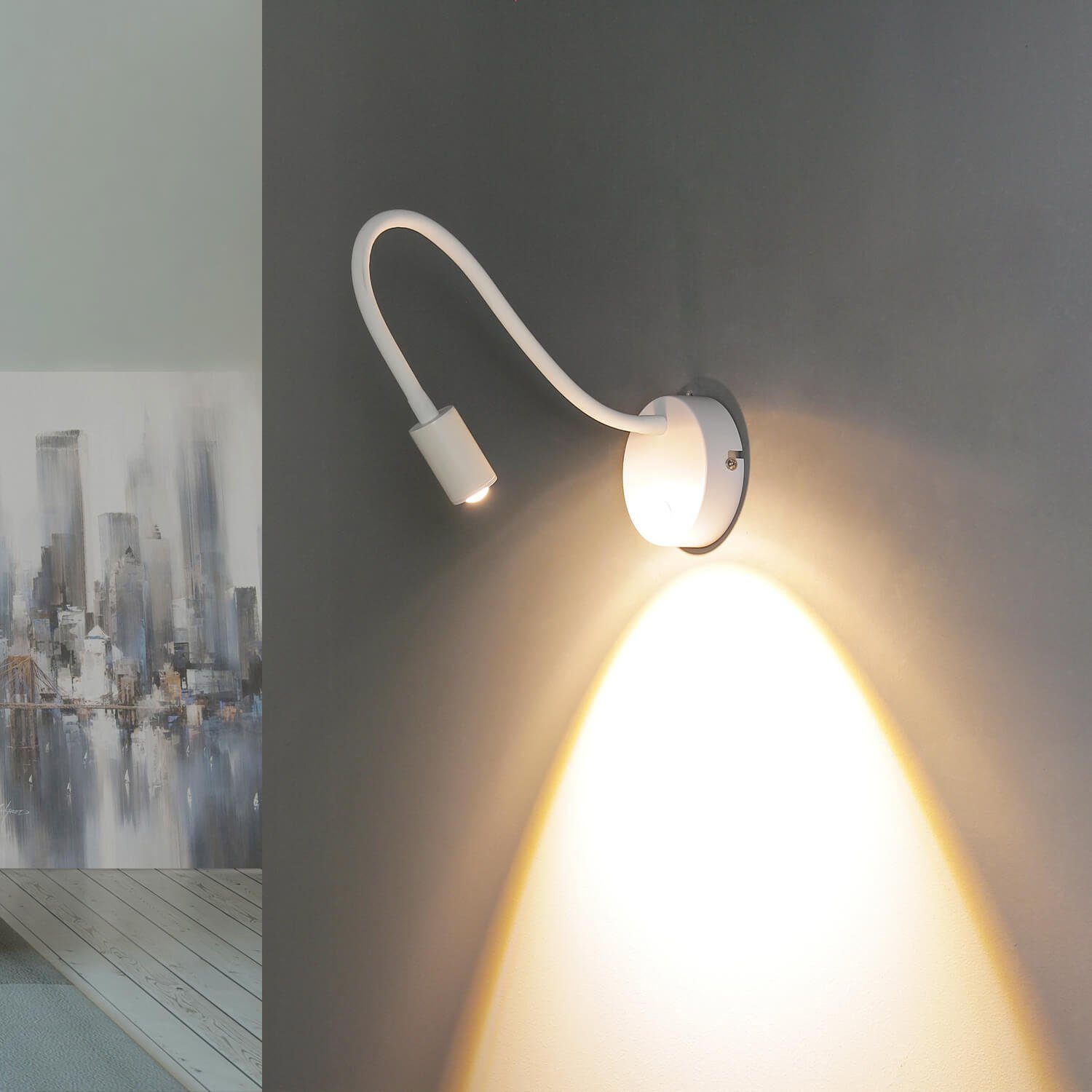 Licht-Erlebnisse Wandleuchte LAGOS, LED fest integriert, günstig online kaufen