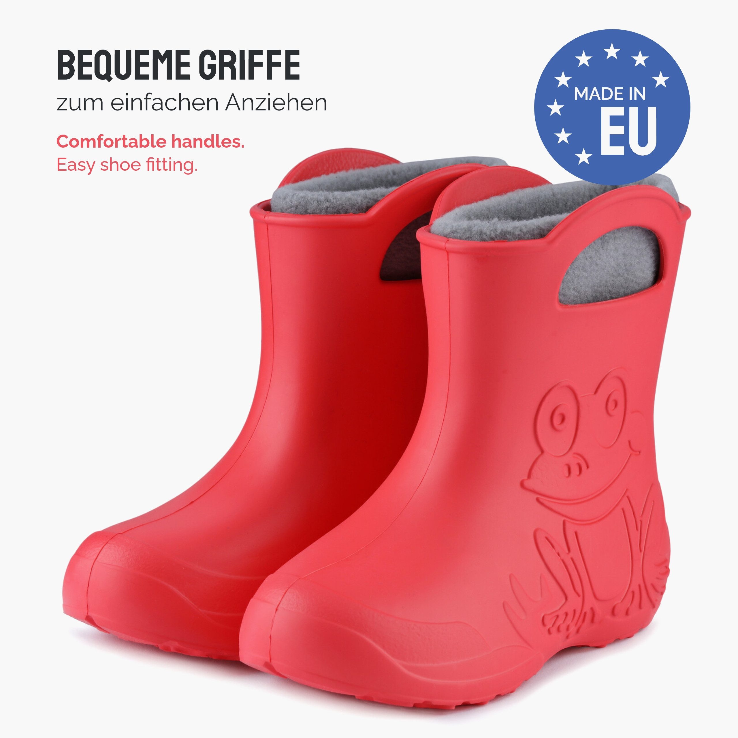Ladeheid Kinder EVA federleichte Regenschuhe LA-CA-03 Gummistiefel mit herausnehmbares Innenfutter – Bild 5 von 5