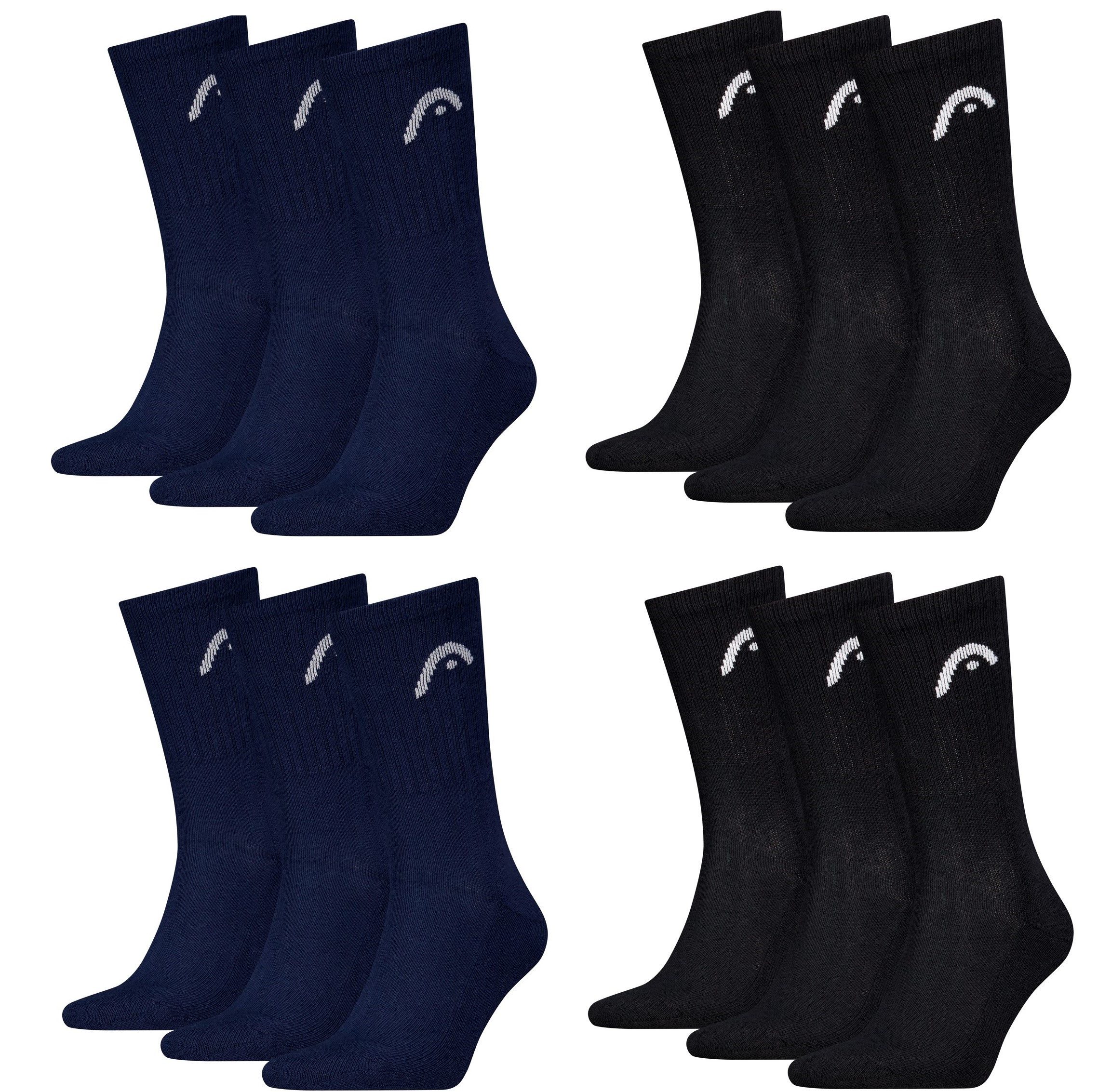 Sportsocken HEAD Herren Damen Sportsocken Crew Style im 12er Pack