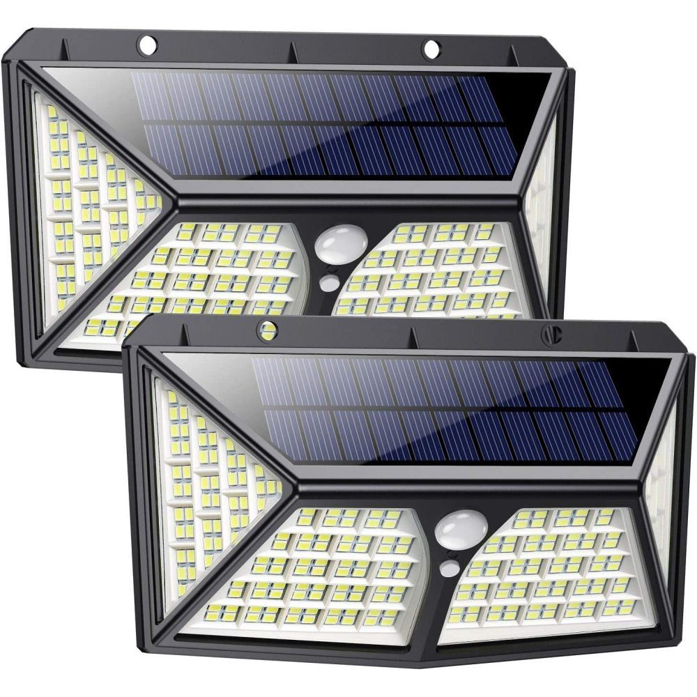 Jormftte LED Solarleuchte Solarlampen für Außen mit USB-Aufladung