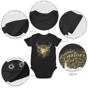 Shirtracer Shirtbody Hirsch Jäger Mode für Oktoberfest Baby Outfit