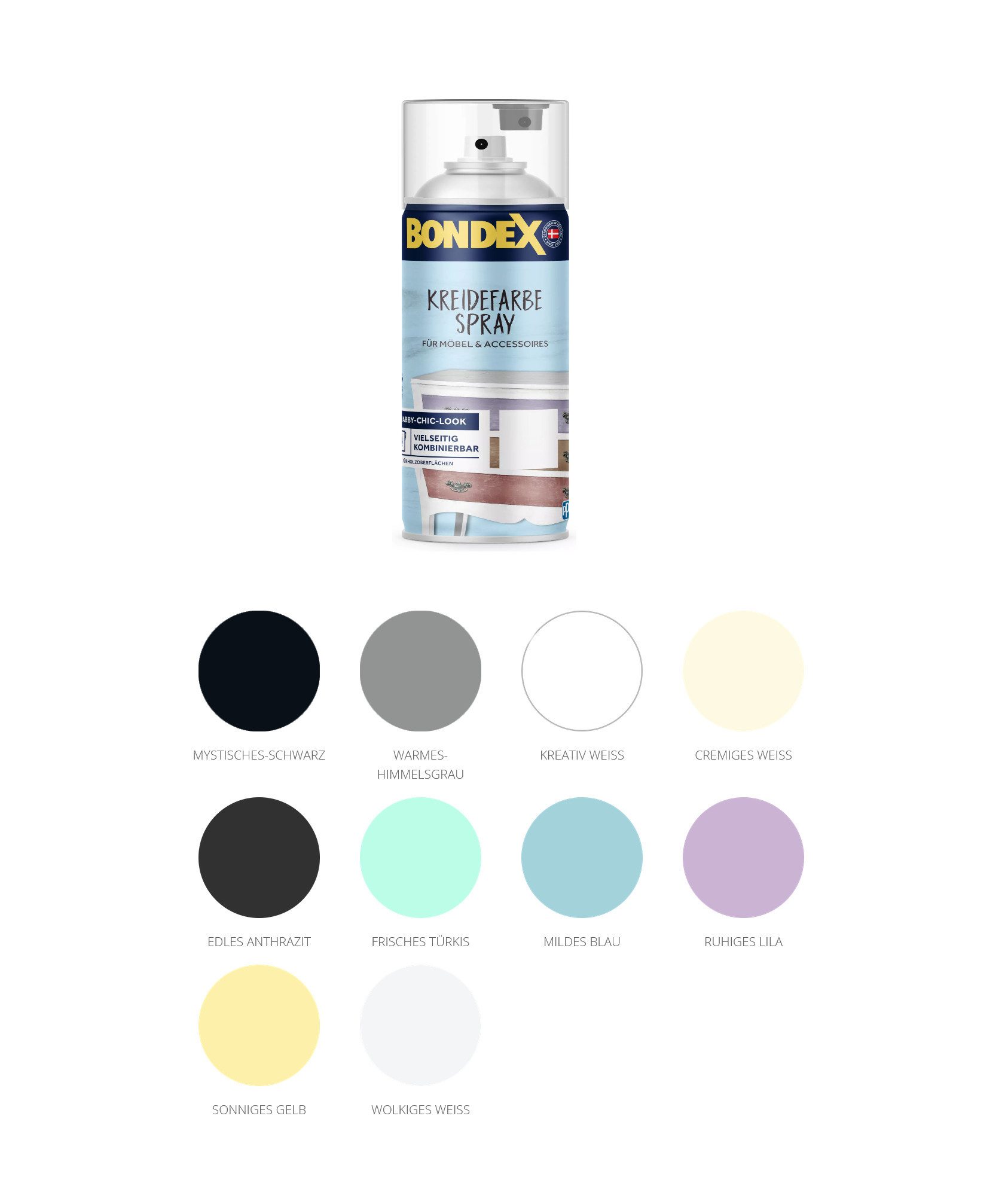 Bondex Kreidefarbe Bondex Kreidefarbe Spray Shabby Chic 400 ml Seidenmatt Innenbereich, Seidenmatt, 400ml, Acryl-Lackspray