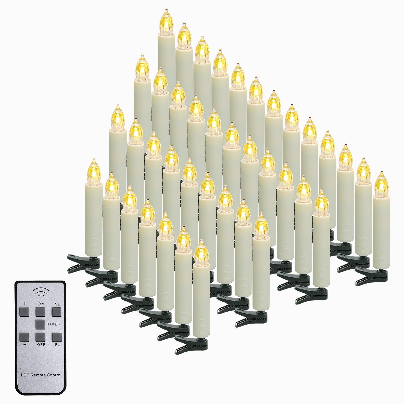 Gotoll LED-Christbaumkerzen LZ20-40 20/30/40er weihnachtsbaumkerzen kabello günstig online kaufen
