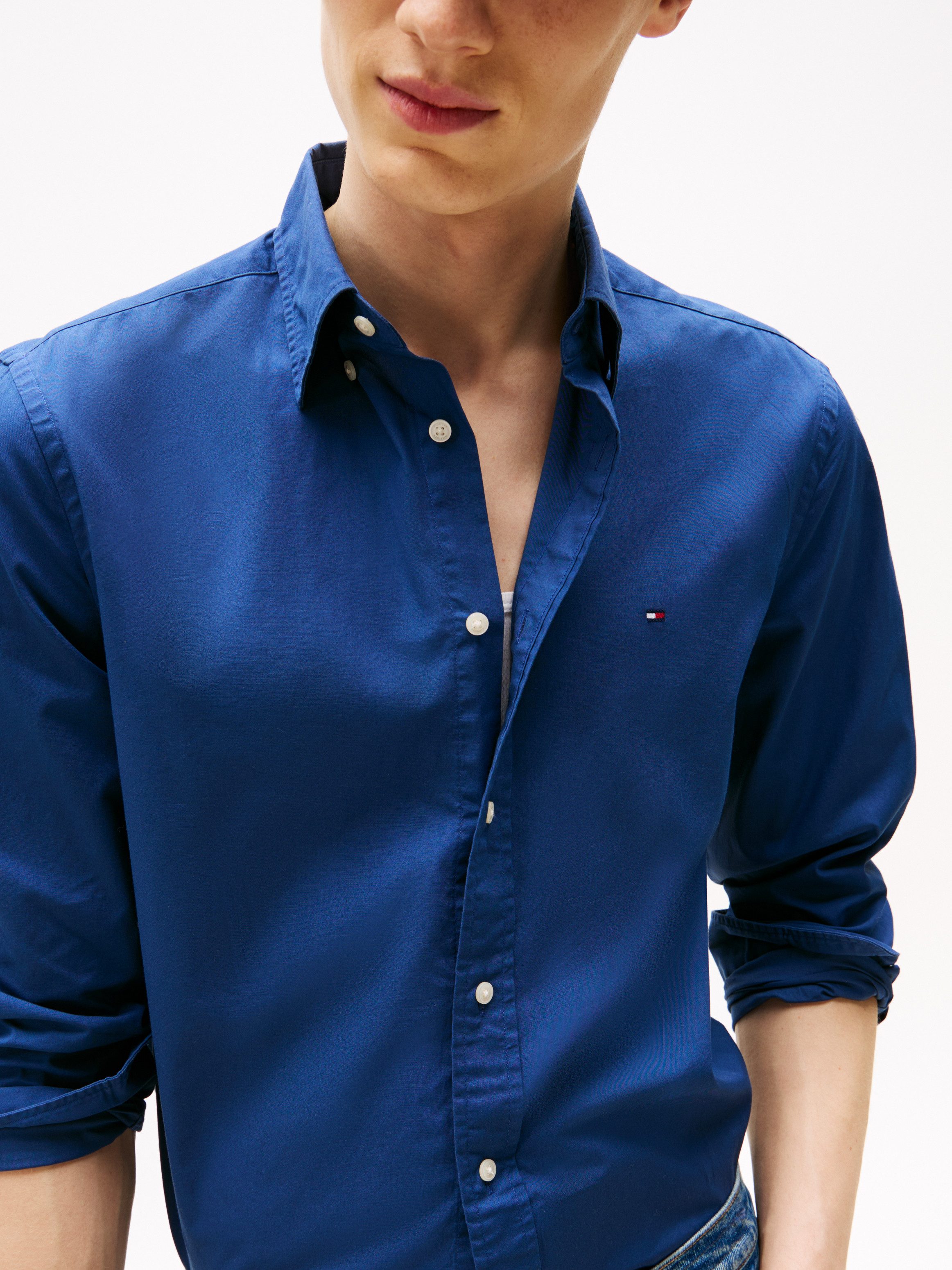 Tommy Hilfiger Businesshemd FLEX POPLIN SOLID unifarben, klassisch, regular günstig online kaufen