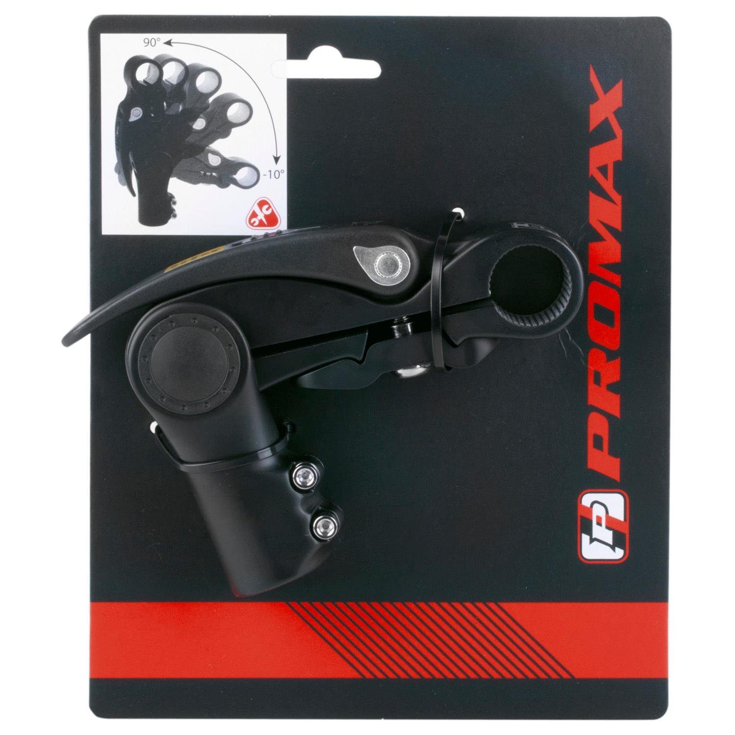 Promax Lenkervorbau 1 1/8 Zoll PROMAX AHEAD Lenker Vorbau werkzeuglos winkelverstellbar Ø (1-St)