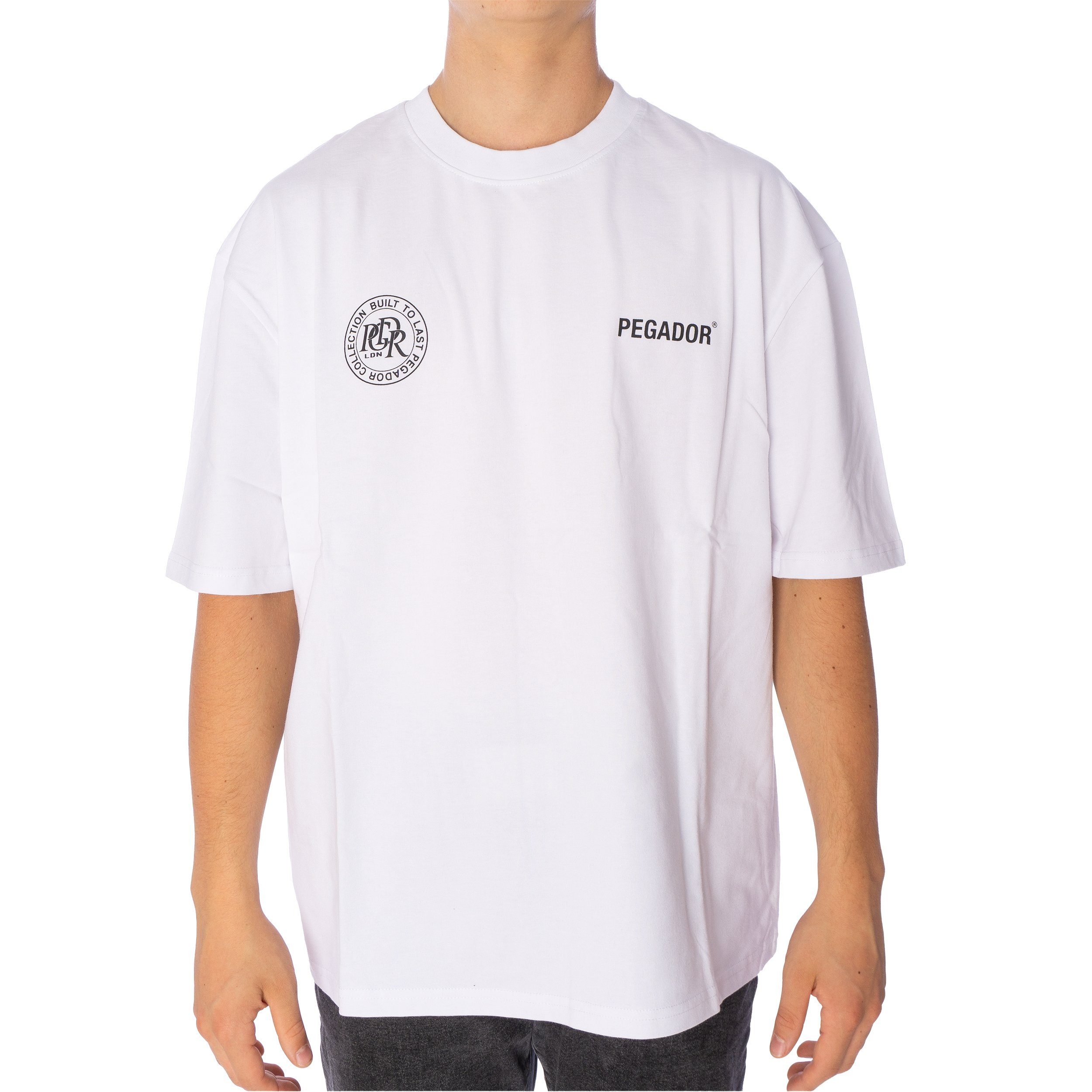 weiß Pegador Dike (1-tlg) T-Shirt Herren T-Shirt Oversized Pegador