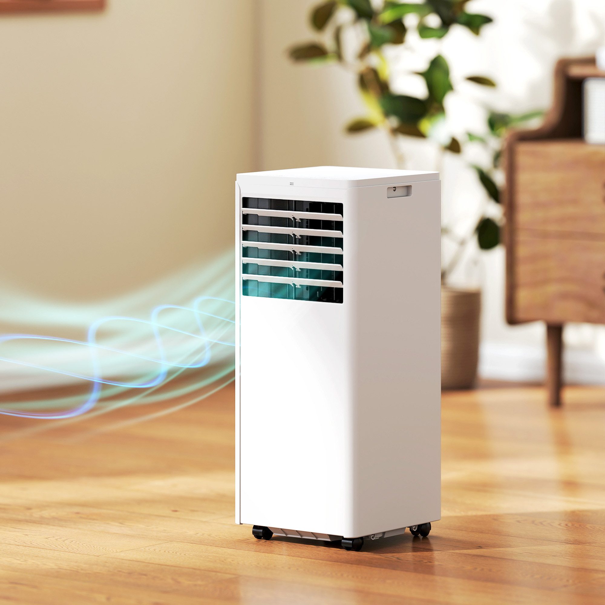 HOMCOM Fernbedienung Fensterkit, Mobile Klimaanlage, 4-in-1, 7000 BTU, 20-30 m²