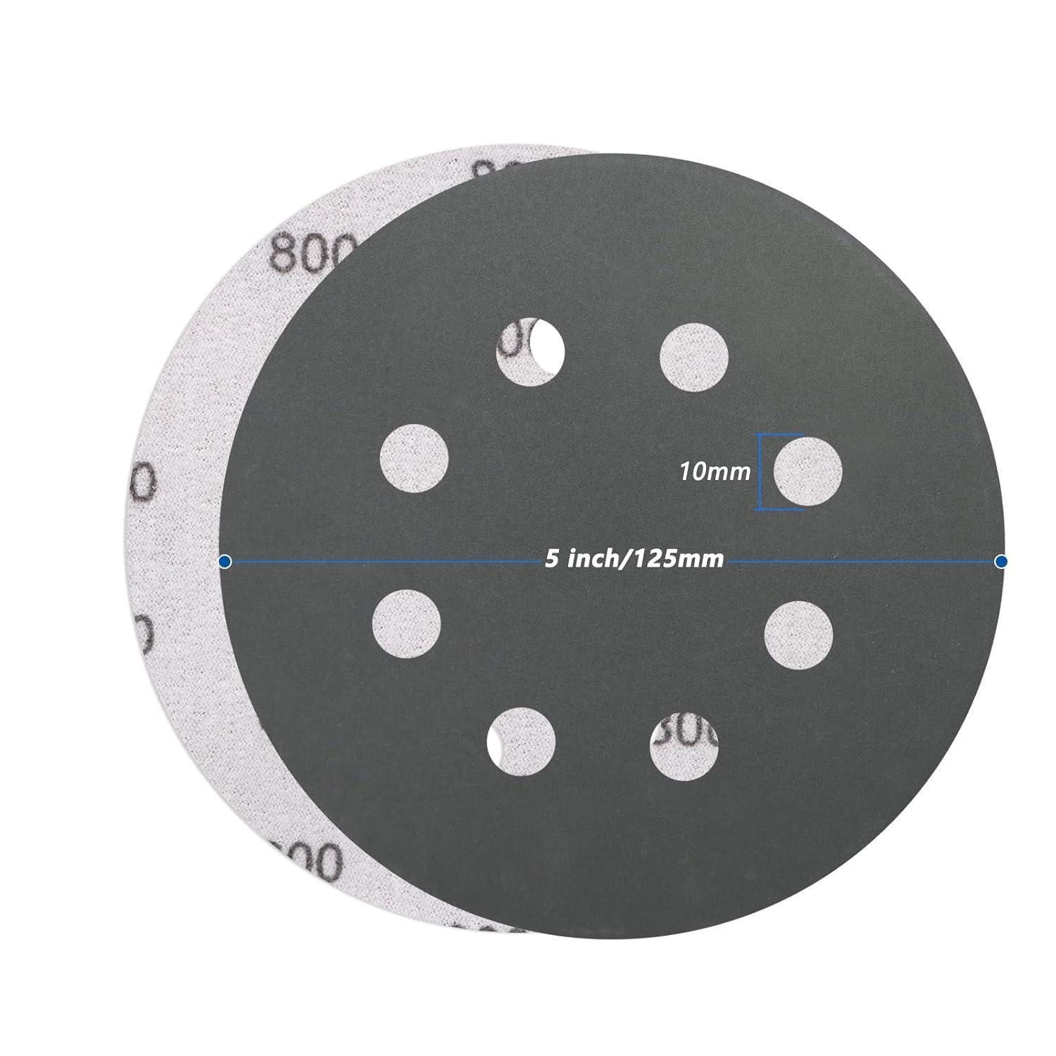 LuxusKollektion Schleifscheibe Schleifpapier 125mm Klett 8 Löcher Exzenterschleifer 800 P800