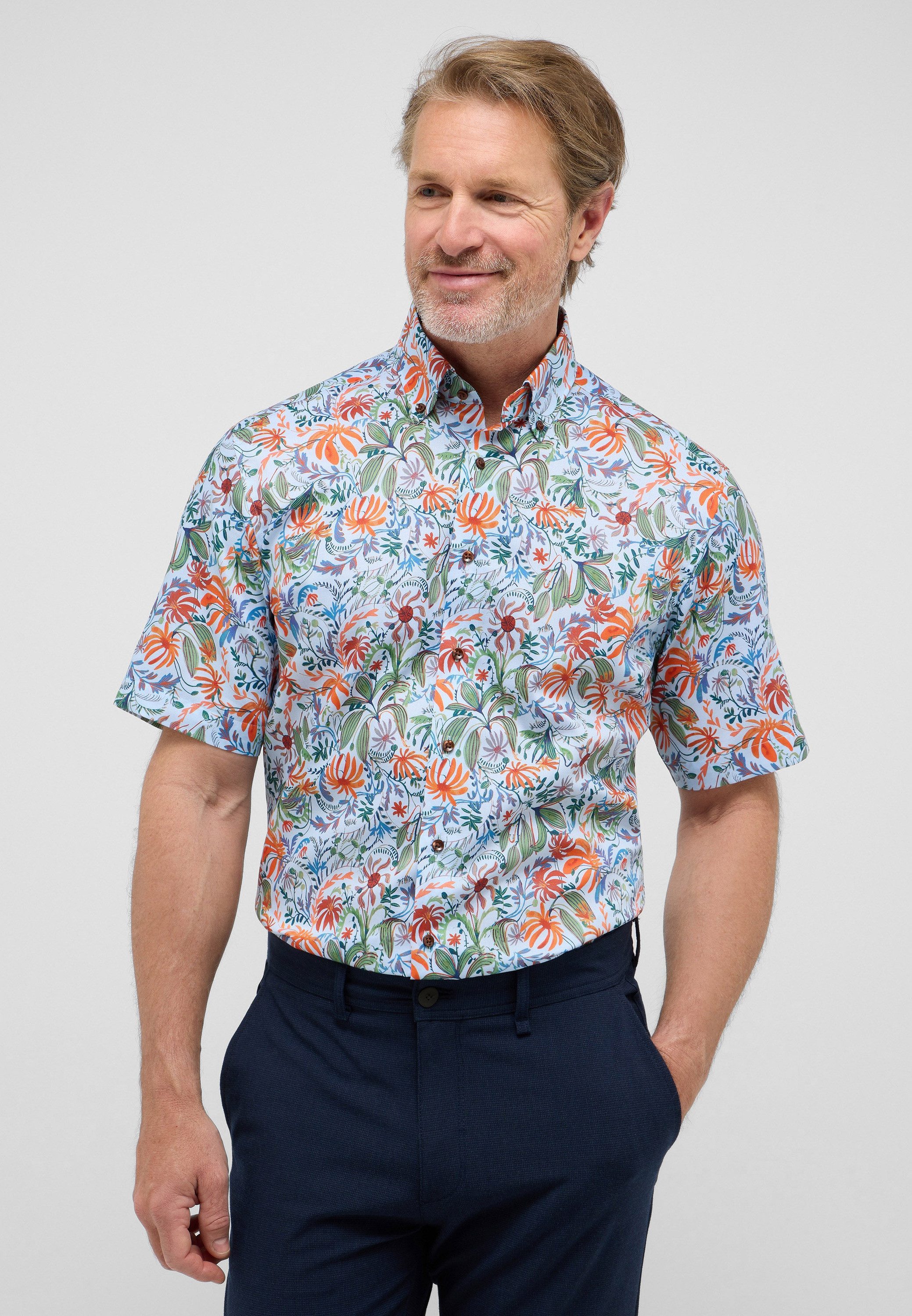 Eterna Kurzarmhemd MODERN FIT NON IRON (bügelfrei) günstig online kaufen